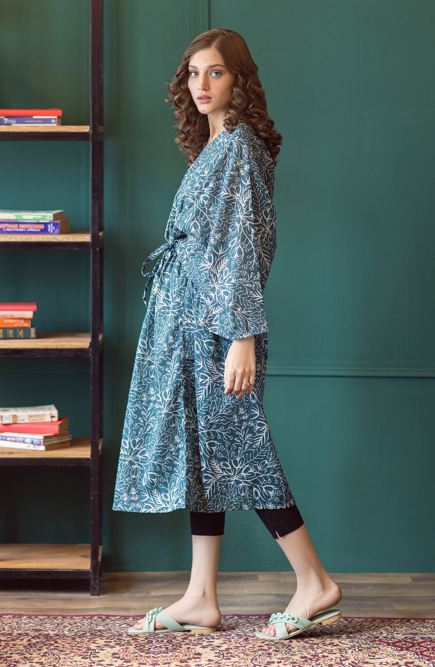 NW-LF-P-23-007 TEAL CAMBRIC SCSHIRT READY TO WEAR SHIRT