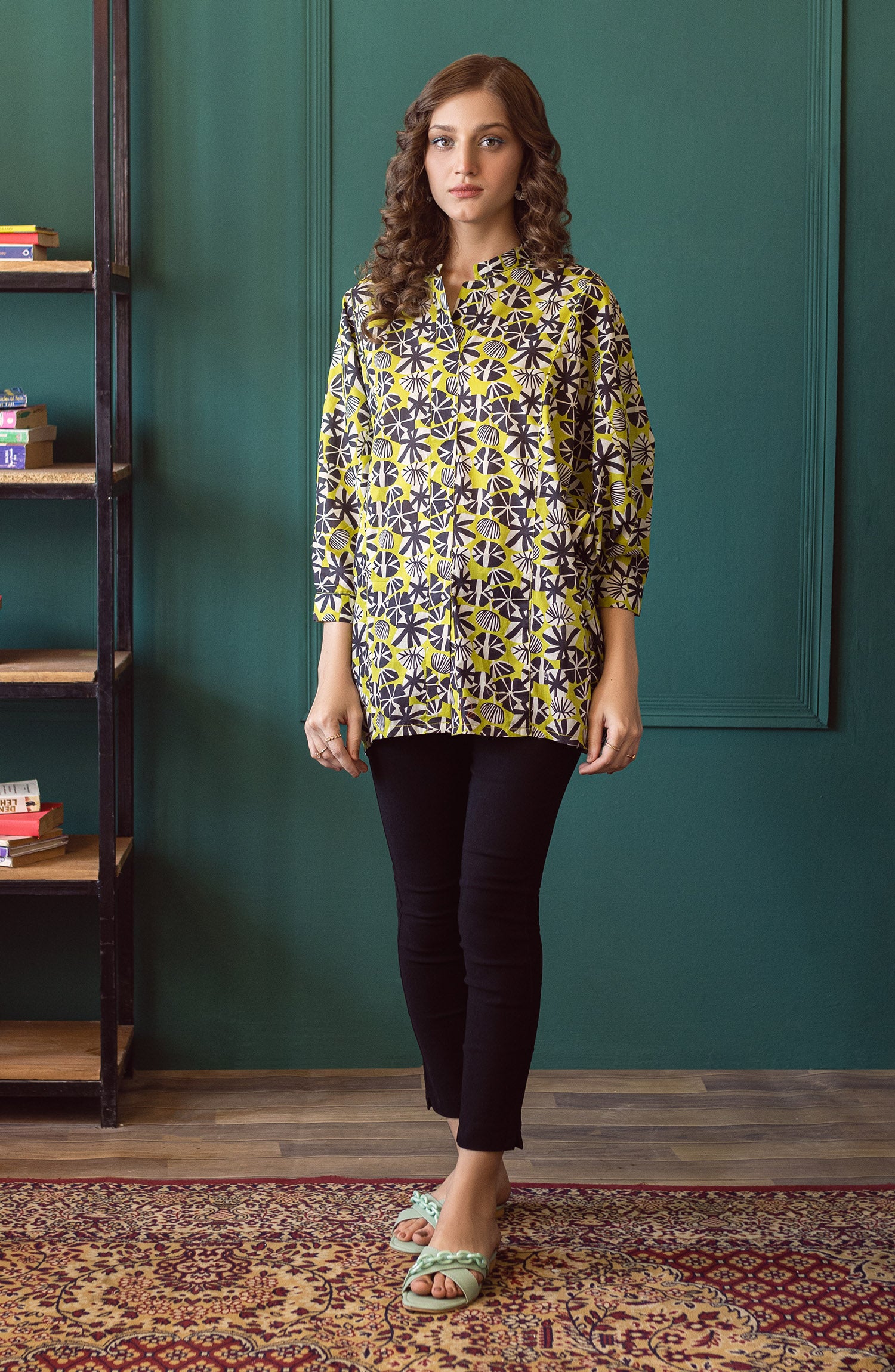 NW-CT-P-23-001 GREEN CAMBRIC SCSHIRT READY TO WEAR SHIRT
