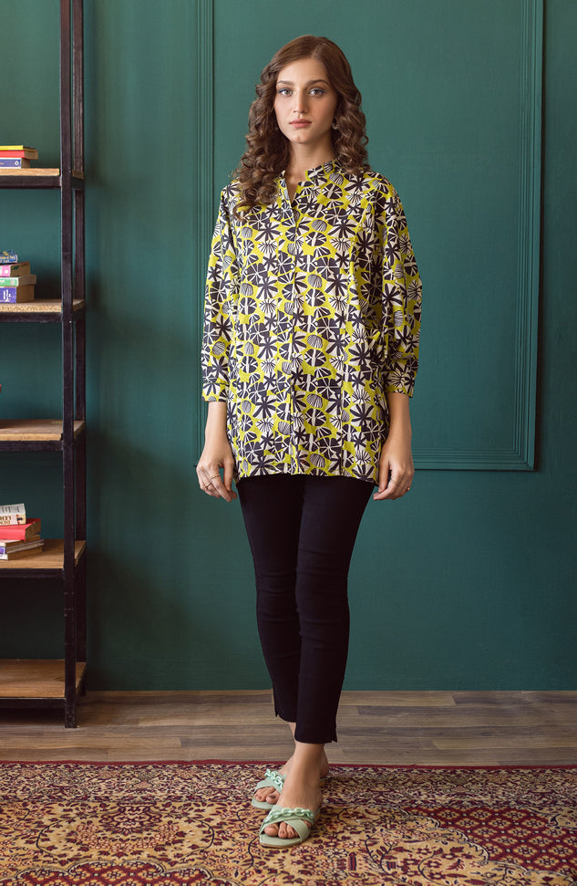 NW-CT-P-23-001 GREEN CAMBRIC SCSHIRT READY TO WEAR SHIRT