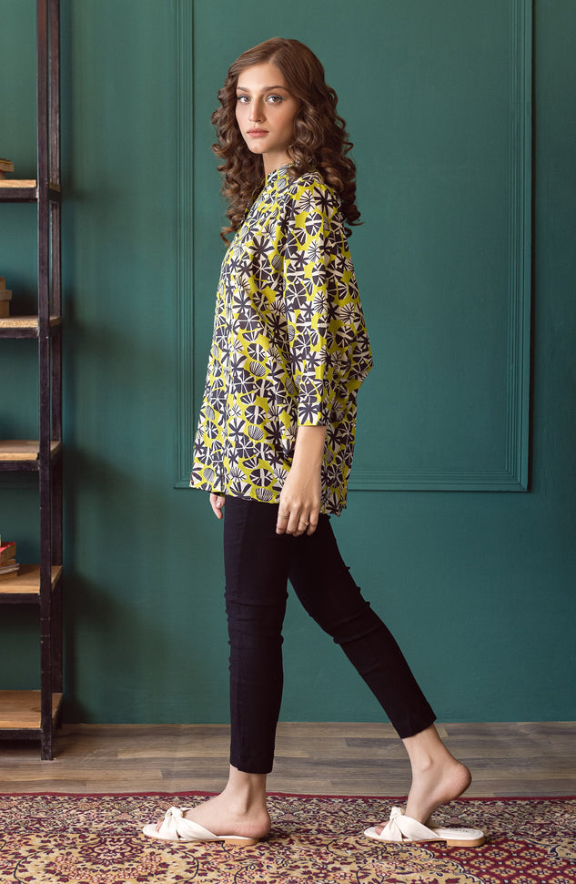 NW-CT-P-23-001 GREEN CAMBRIC SCSHIRT READY TO WEAR SHIRT