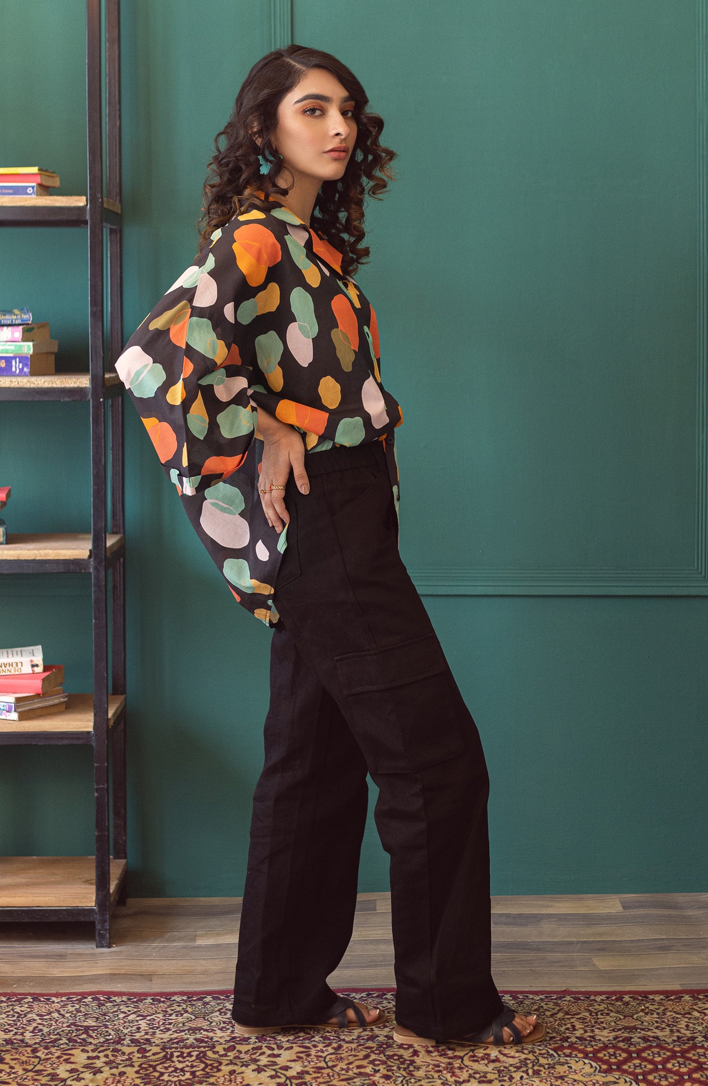 NW-CT-P-23-002 BLACK CAMBRIC SCSHIRT READY TO WEAR SHIRT