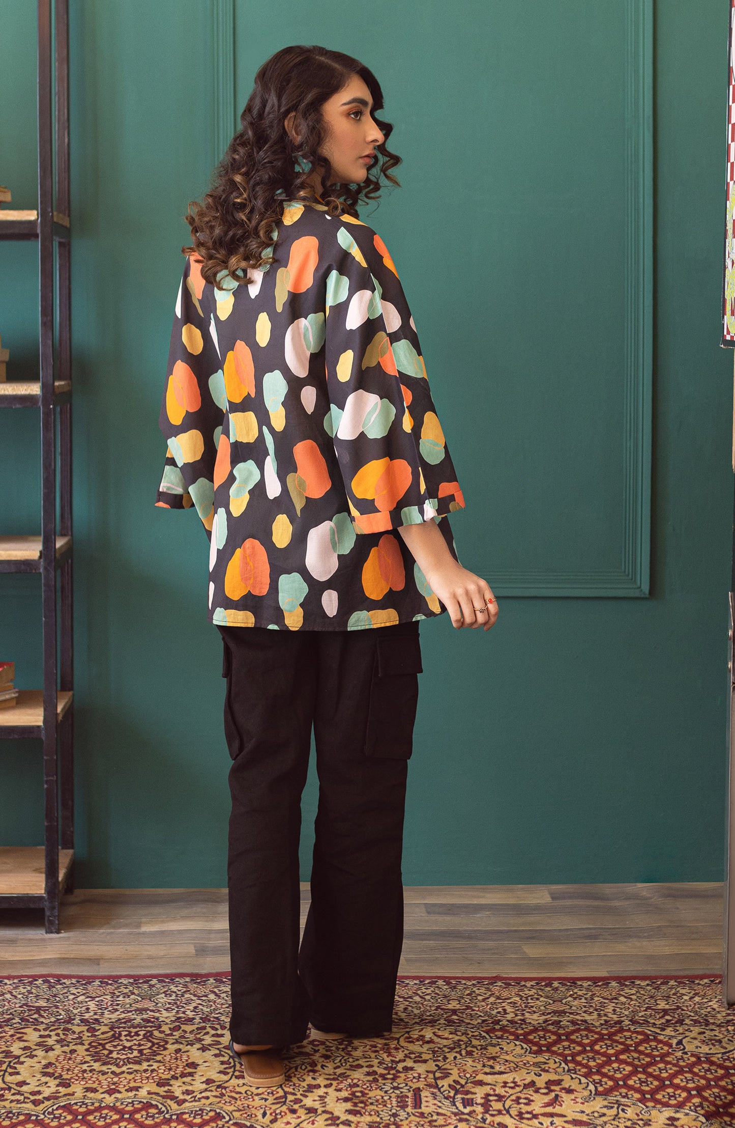 NW-CT-P-23-002 BLACK CAMBRIC SCSHIRT READY TO WEAR SHIRT