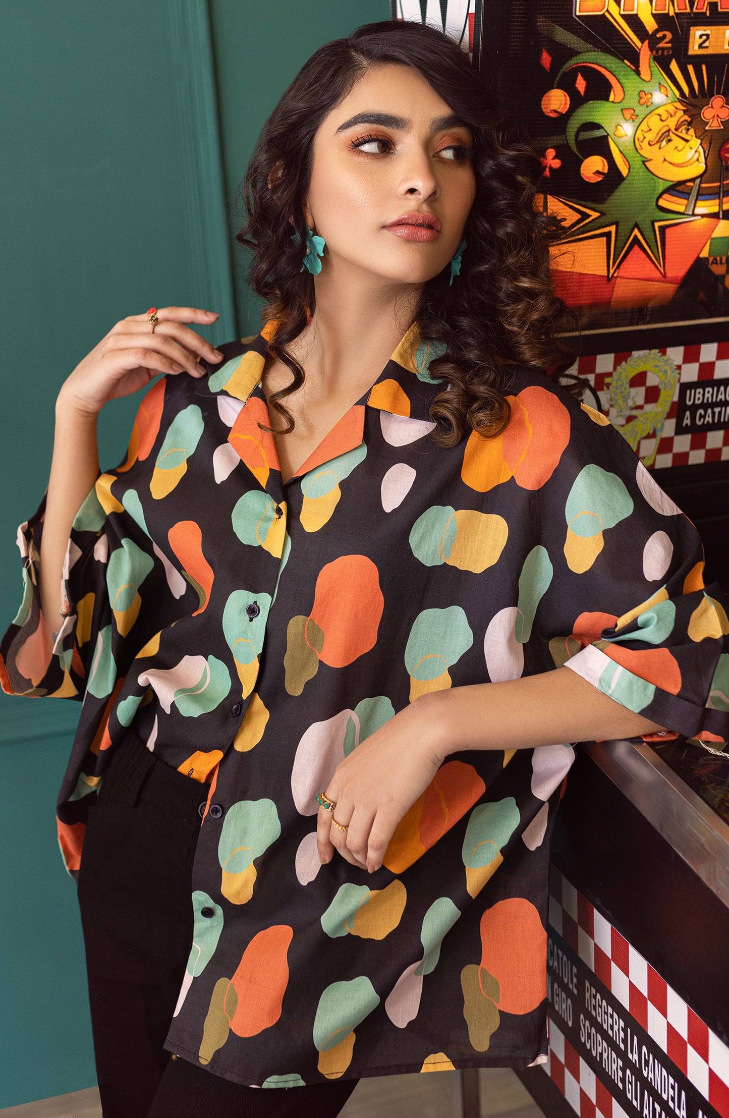 NW-CT-P-23-002 BLACK CAMBRIC SCSHIRT READY TO WEAR SHIRT