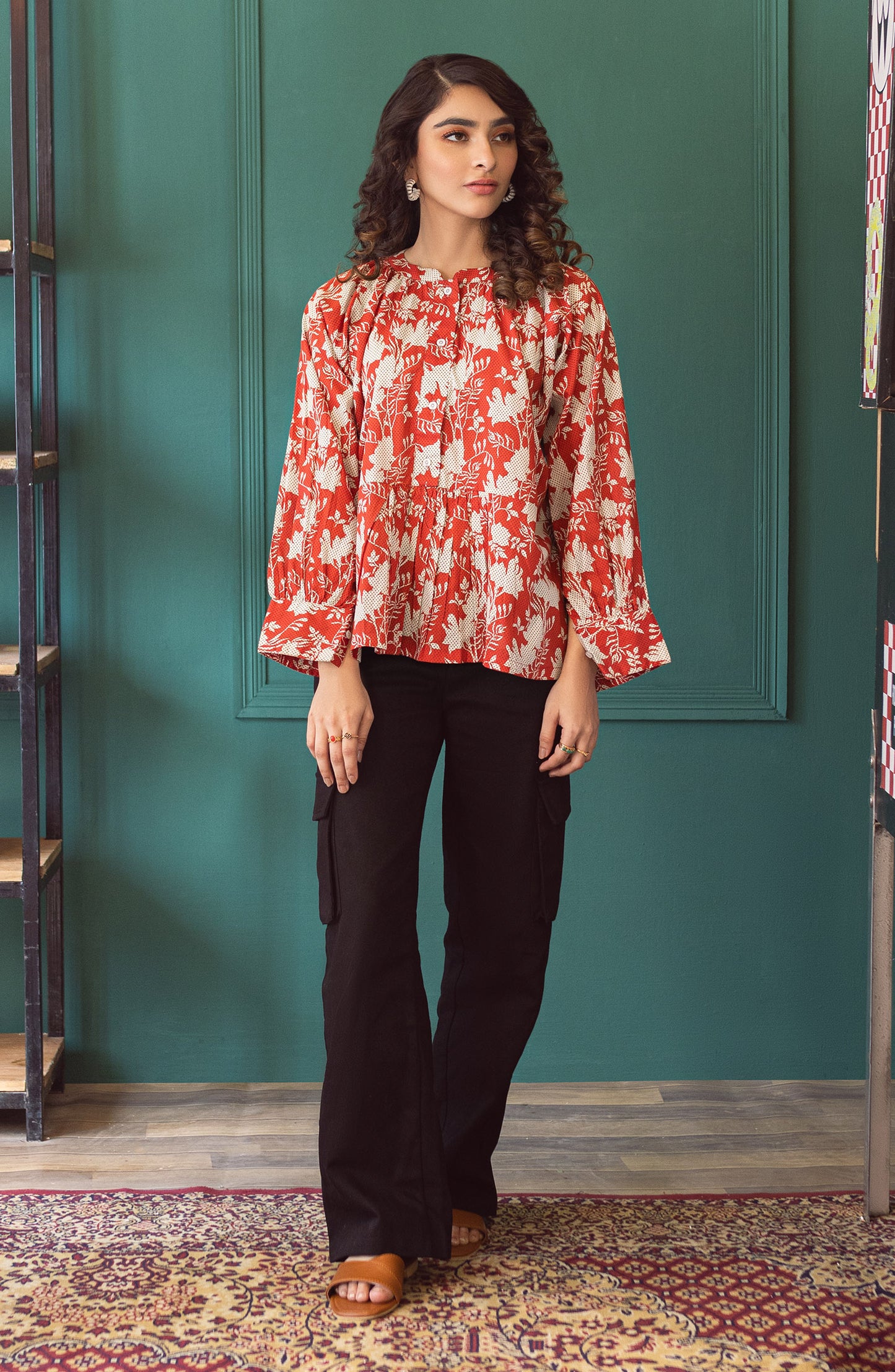 NW-CT-P-23-006 RED CAMBRIC SCSHIRT READY TO WEAR SHIRT