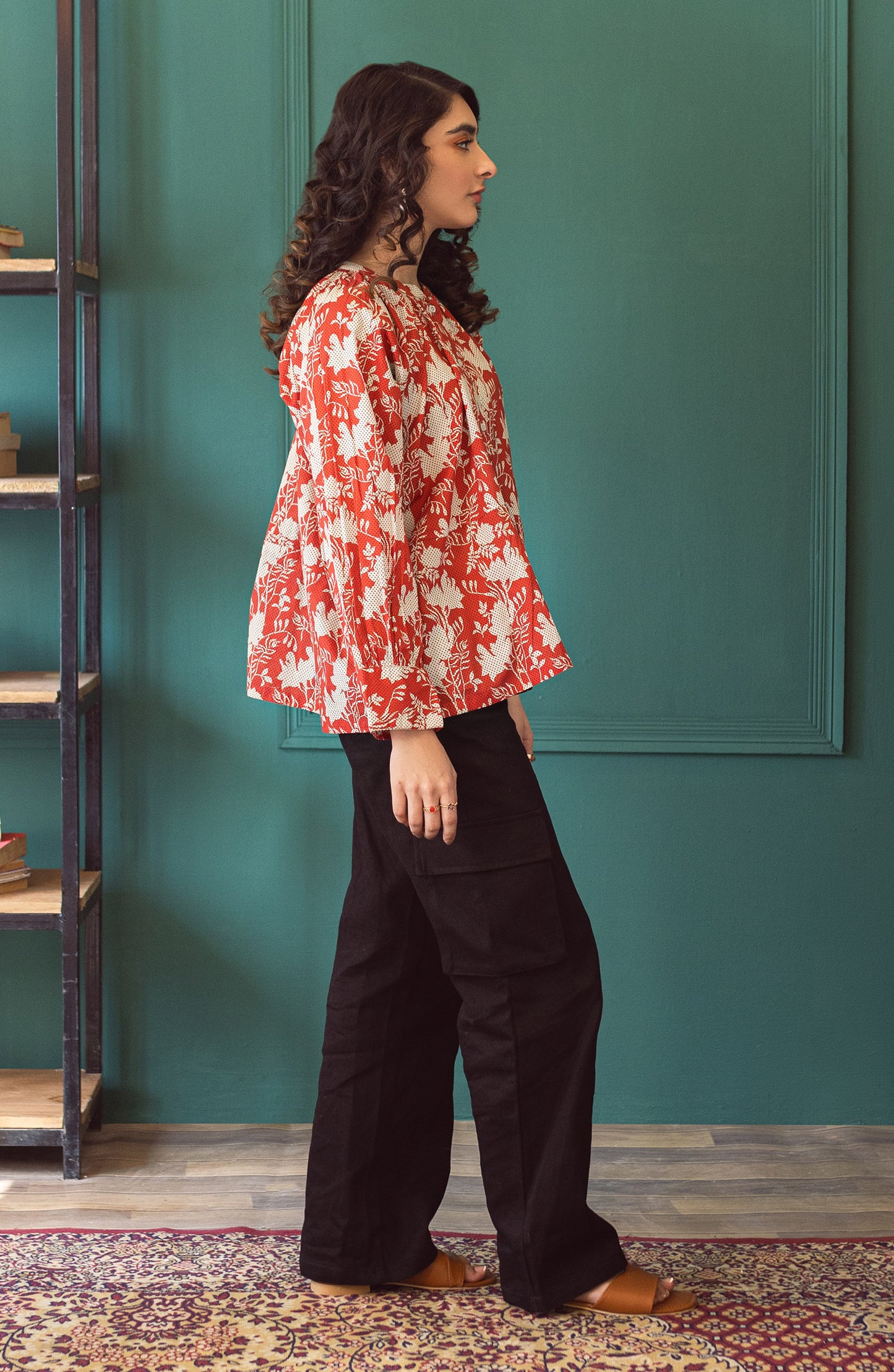 NW-CT-P-23-006 RED CAMBRIC SCSHIRT READY TO WEAR SHIRT