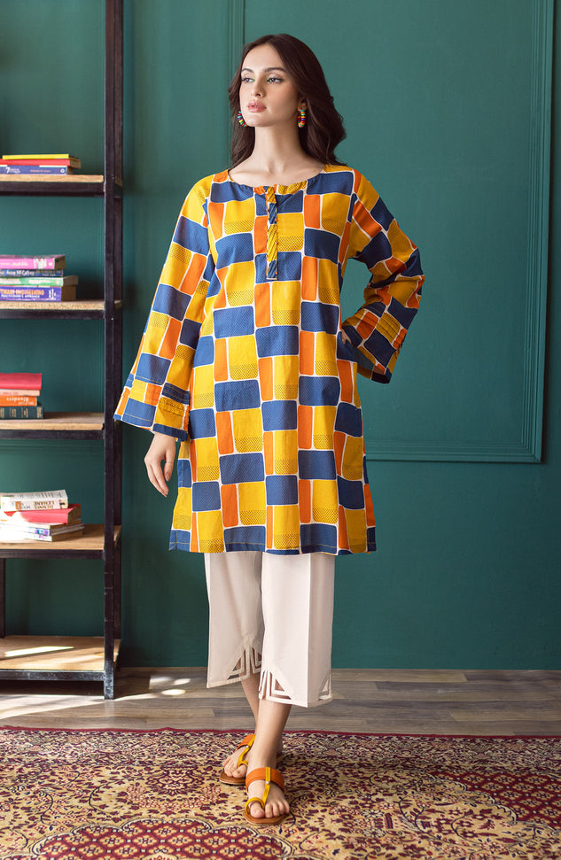 NP-CK-P-23-018 YELLOW CAMBRIC SCSHIRT READY TO WEAR SHIRT