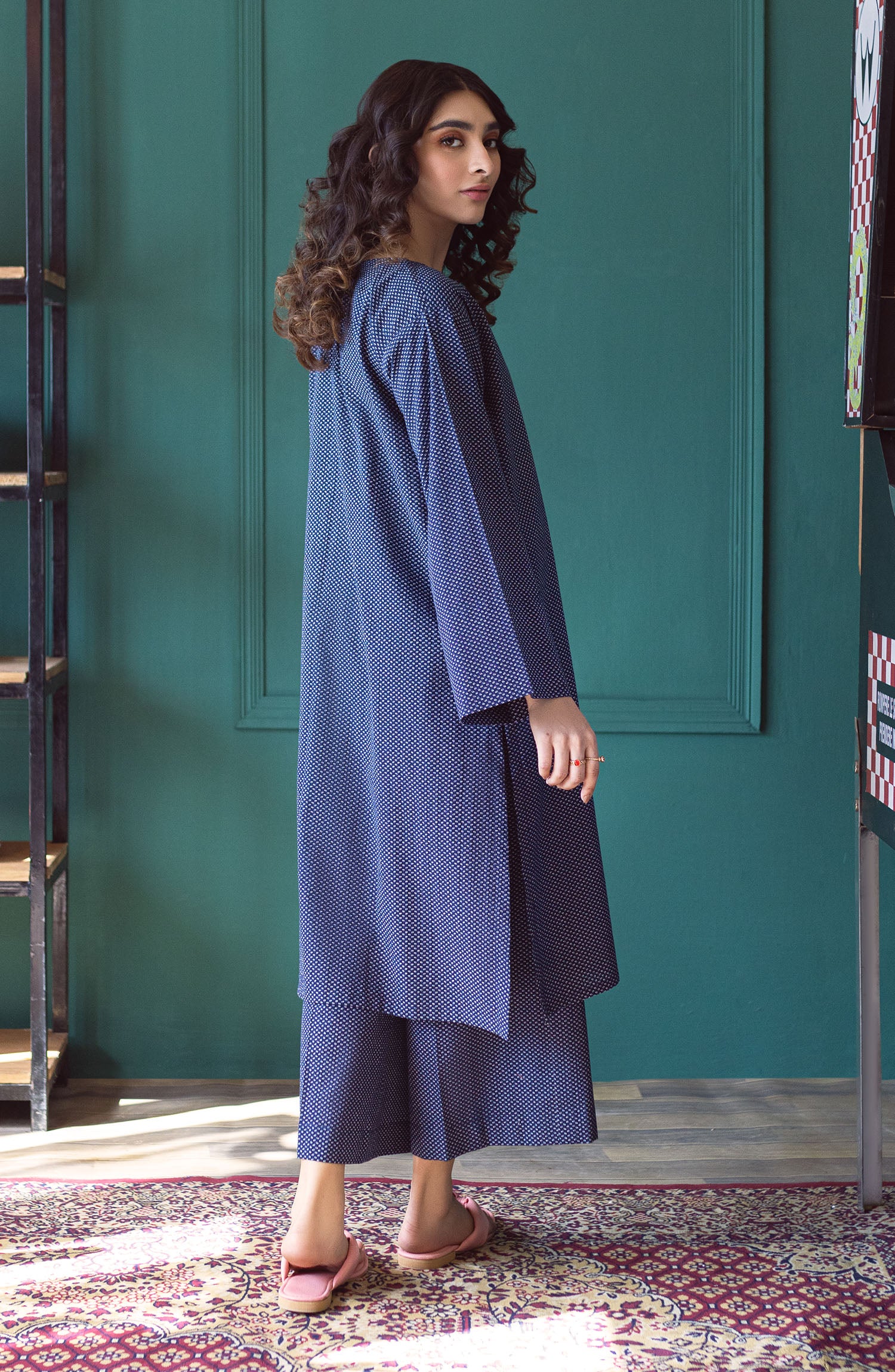  NW-MS-PL-23-006 BLUE  COTTON  READY TO WEAR SHIRT PANTS