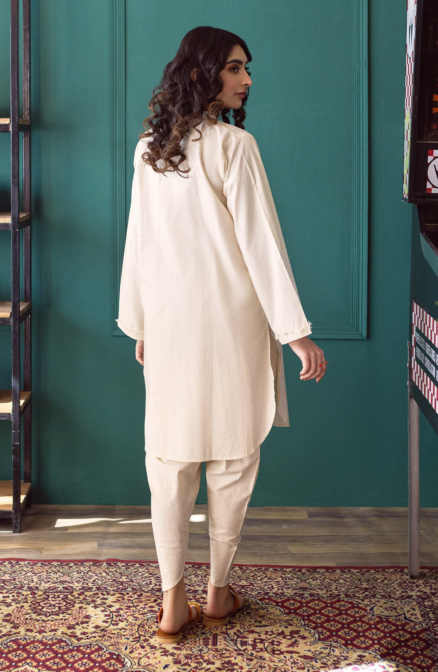  NW-MS-PL-23-008 BEIGE  CAMBRIC  READY TO WEAR SHIRT PANTS