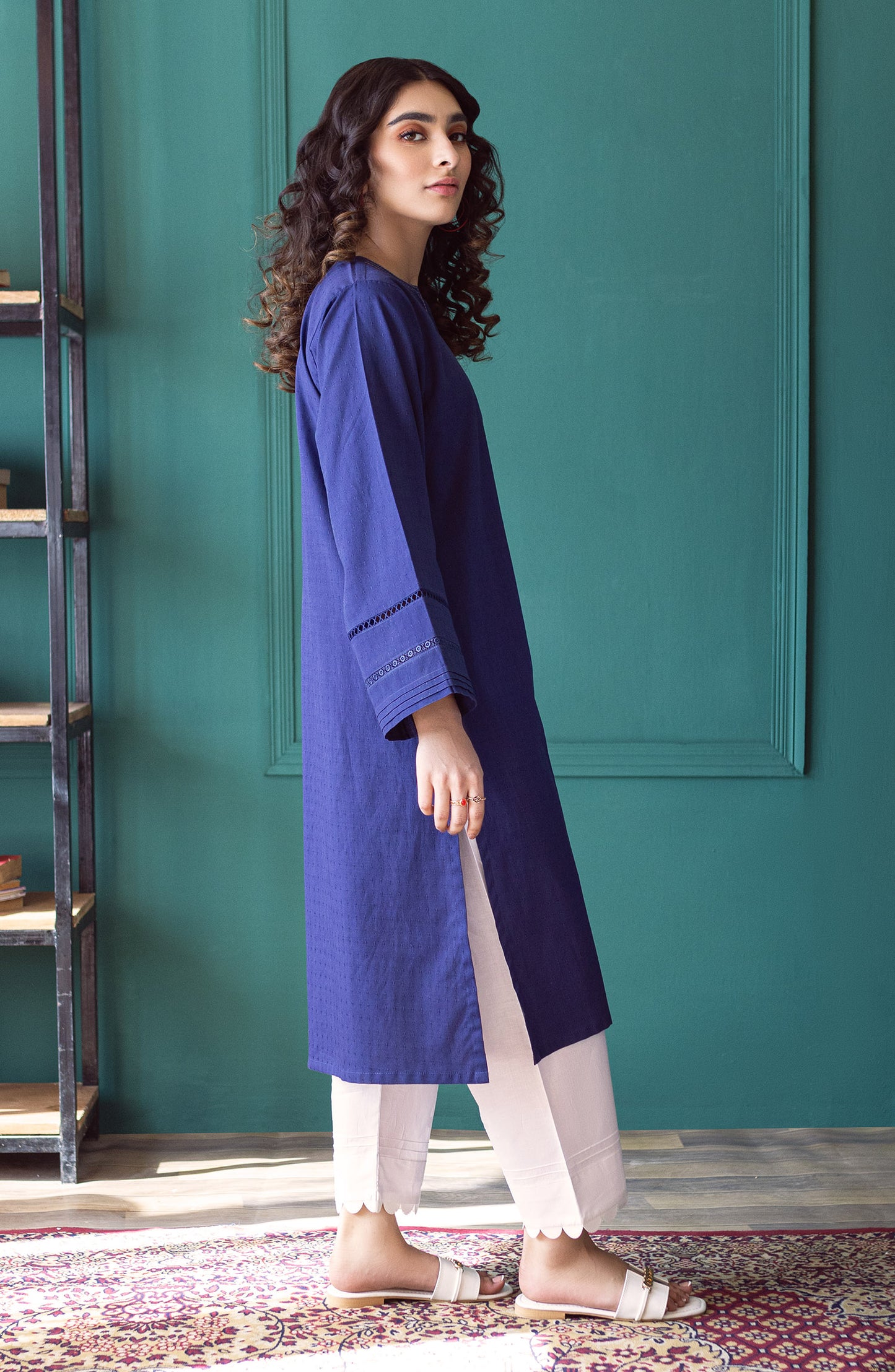 NP-CK-PL-22-005 BLUE JACQUARD SCSHIRT READY TO WEAR SHIRT