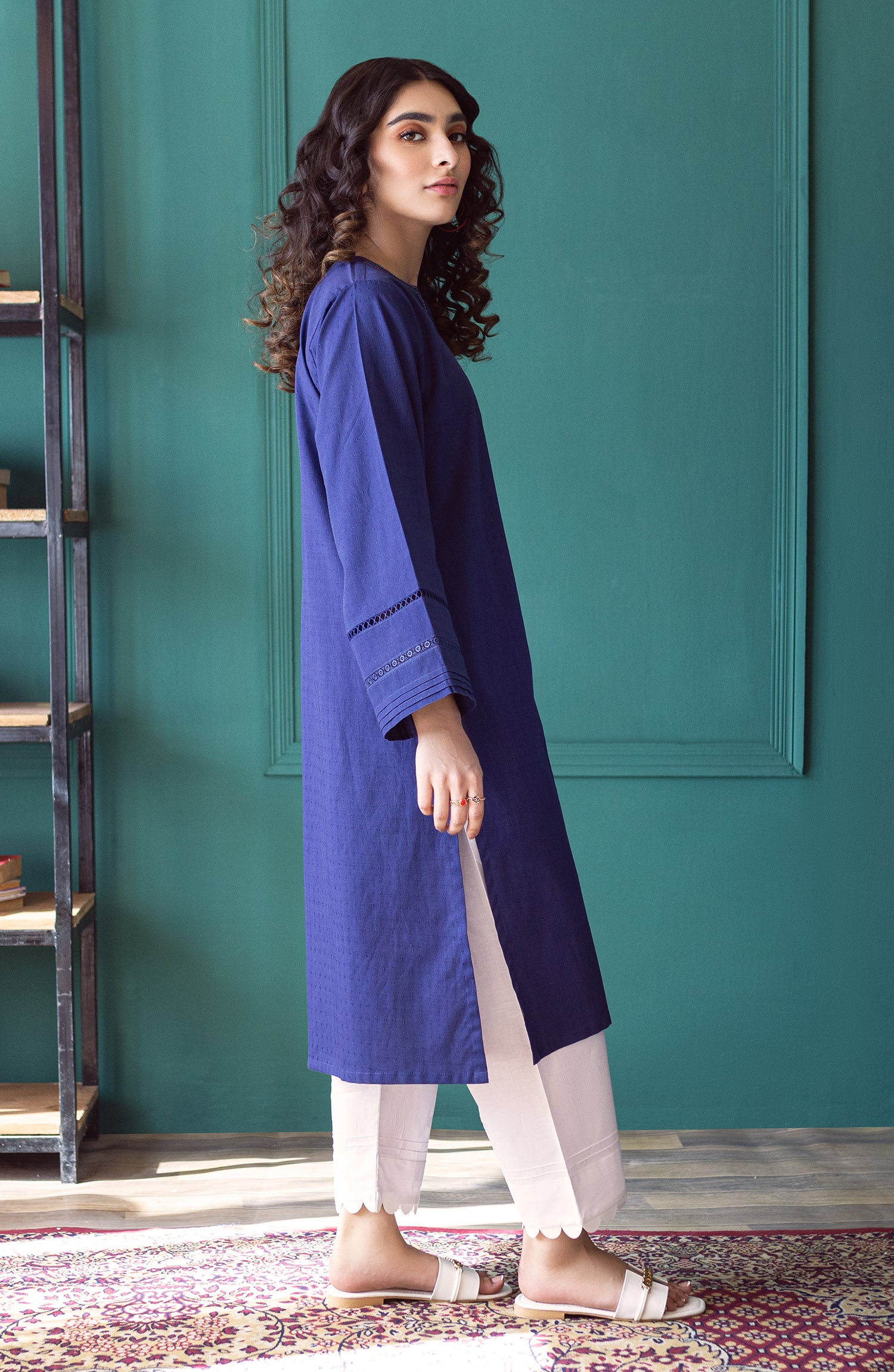 NP-CK-PL-22-005 BLUE JACQUARD SCSHIRT READY TO WEAR SHIRT