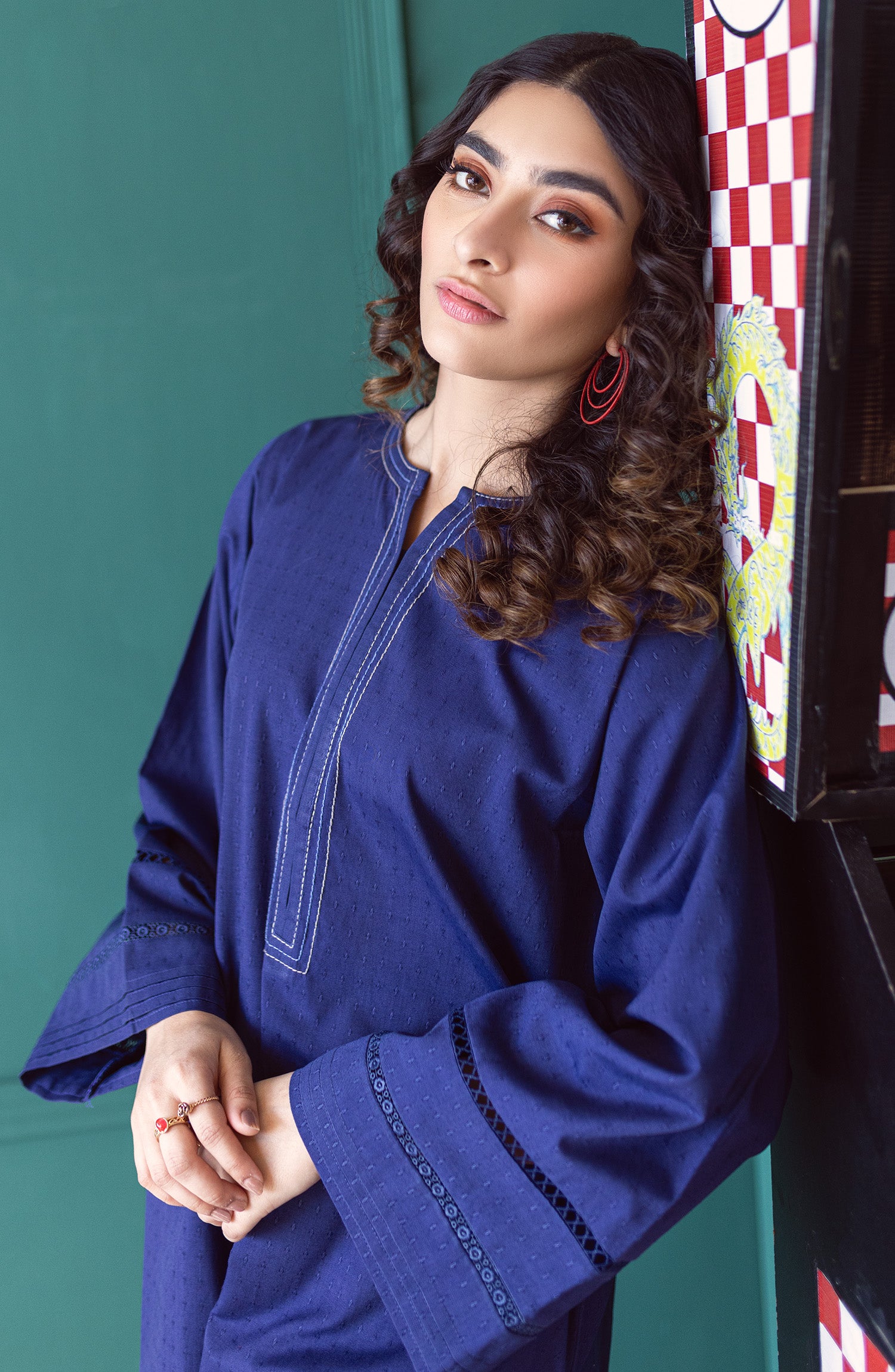 NP-CK-PL-22-005 BLUE JACQUARD SCSHIRT READY TO WEAR SHIRT