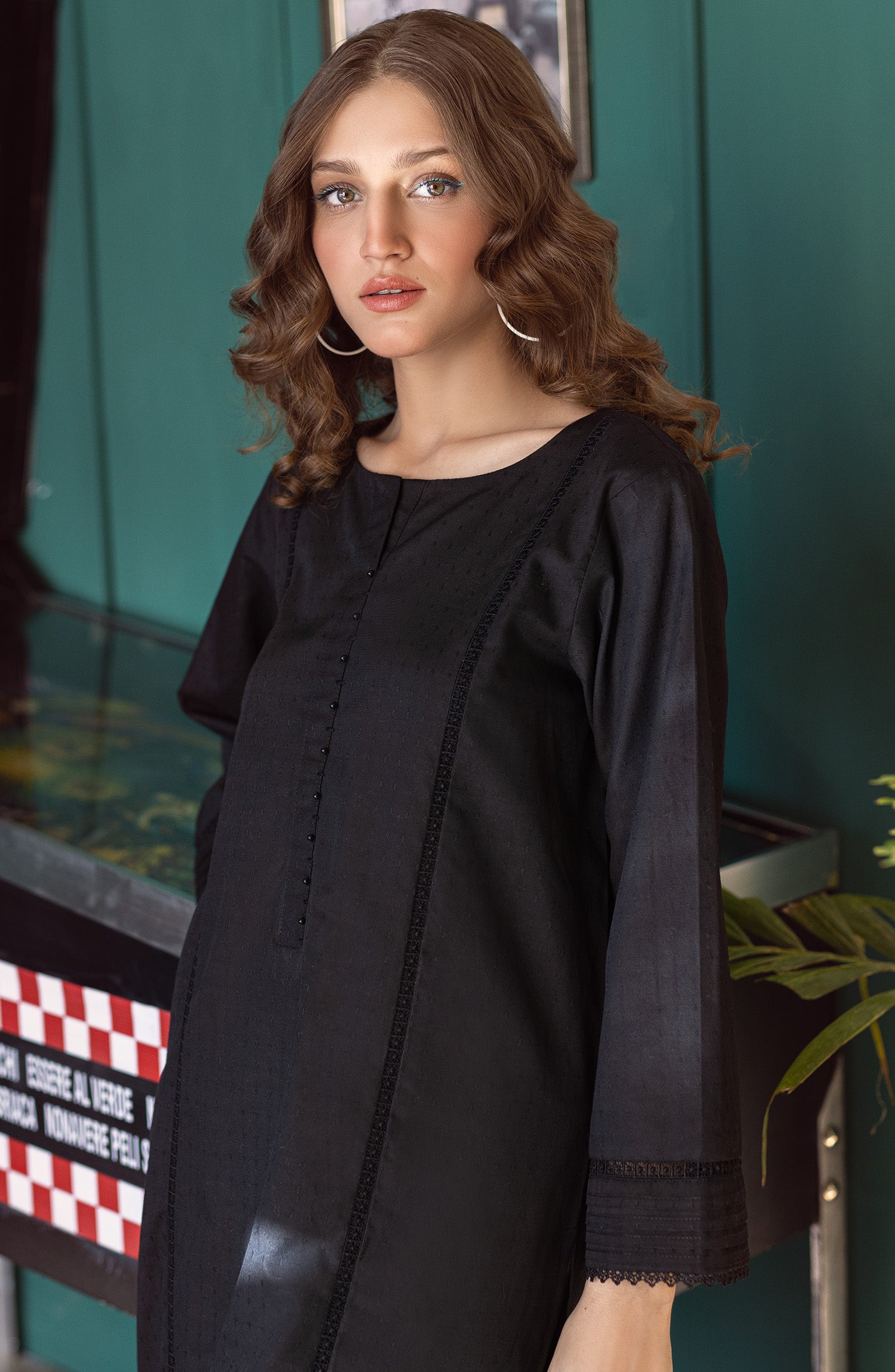 NP-CK-PL-22-006 BLACK JACQUARD SCSHIRT READY TO WEAR SHIRT