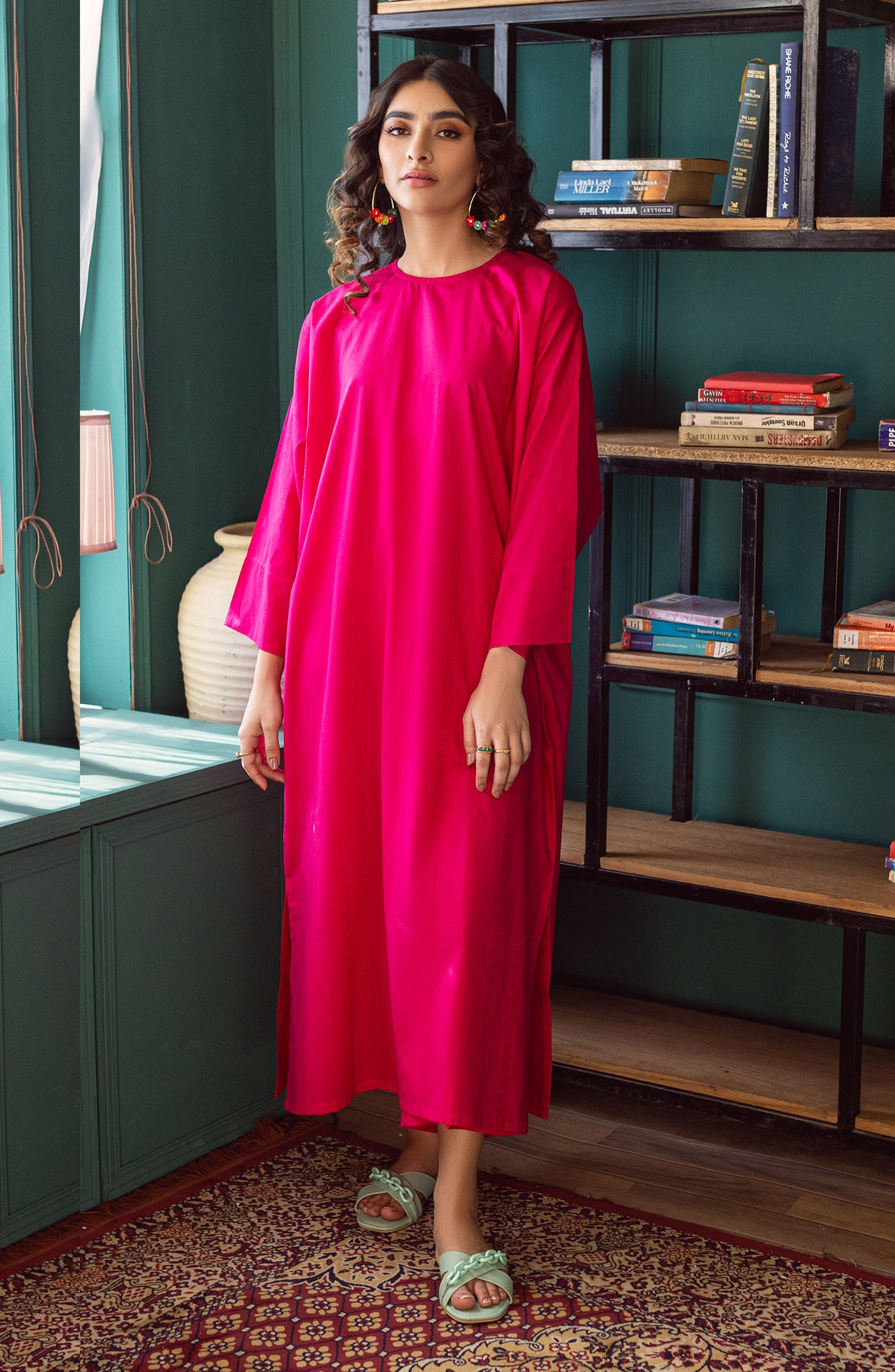 NW-MS-PL-23-012 PINK JACQUARD  READY TO WEAR SHIRT PANTS