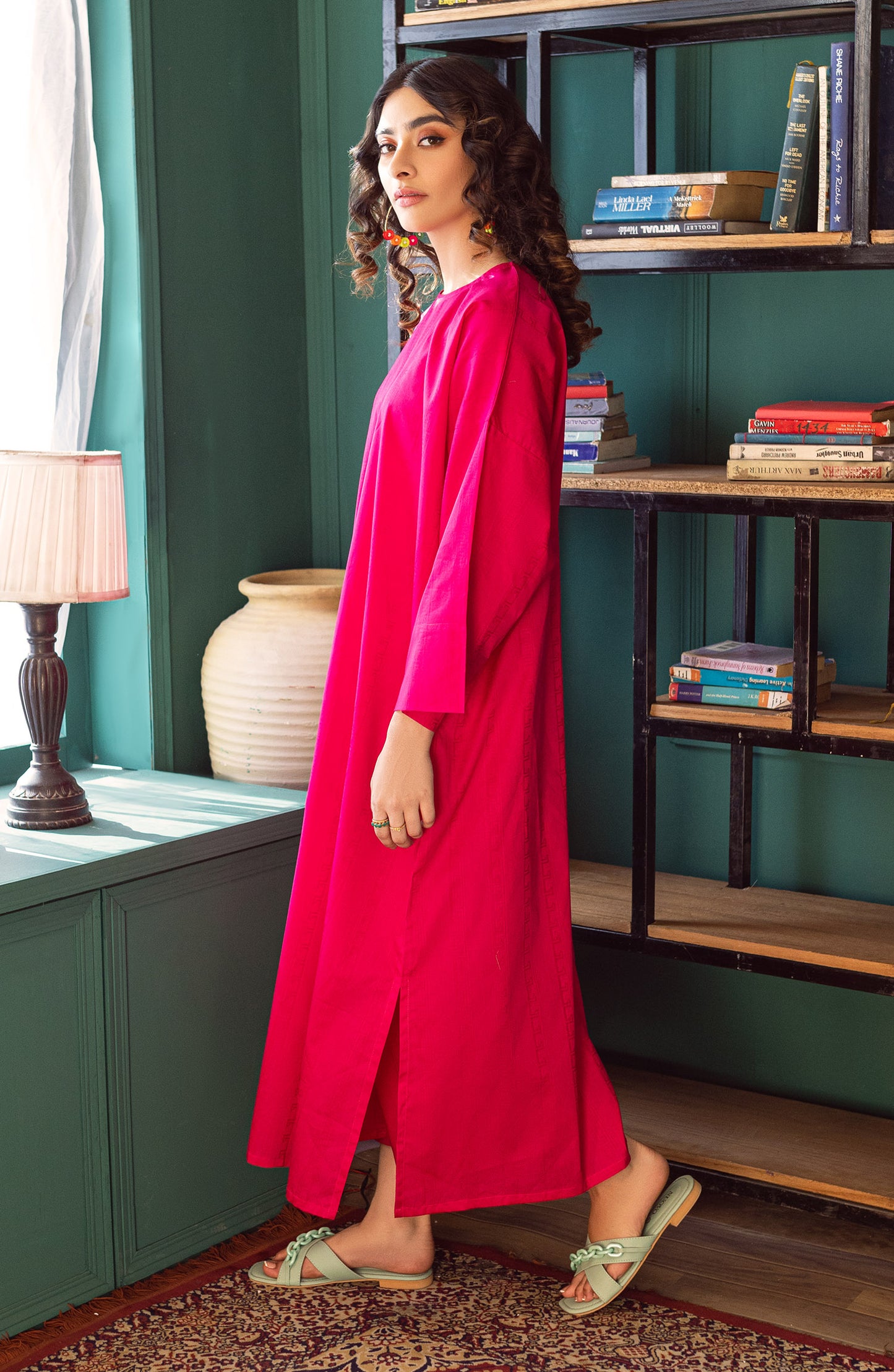 NW-MS-PL-23-012 PINK JACQUARD  READY TO WEAR SHIRT PANTS