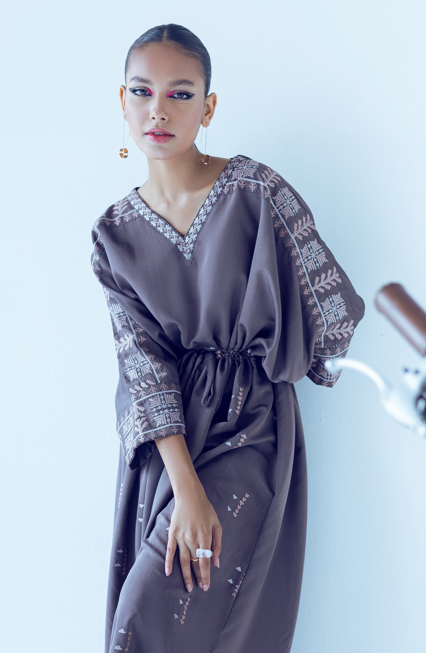 NW-LF-E-22-002 BROWN VISCOSE SCSHIRT READY TO WEAR SHIRT