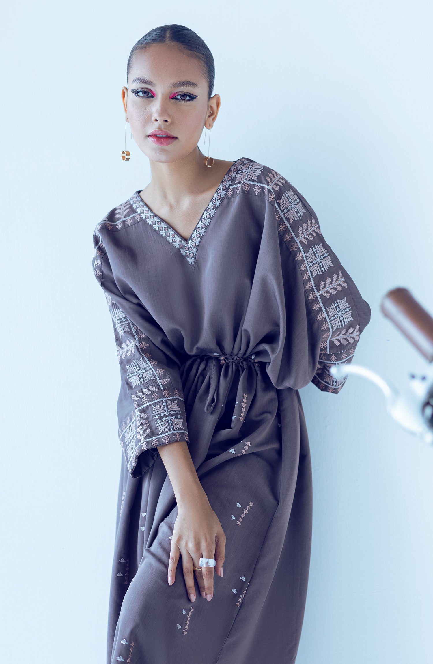 NW-LF-E-22-002 BROWN VISCOSE SCSHIRT READY TO WEAR SHIRT