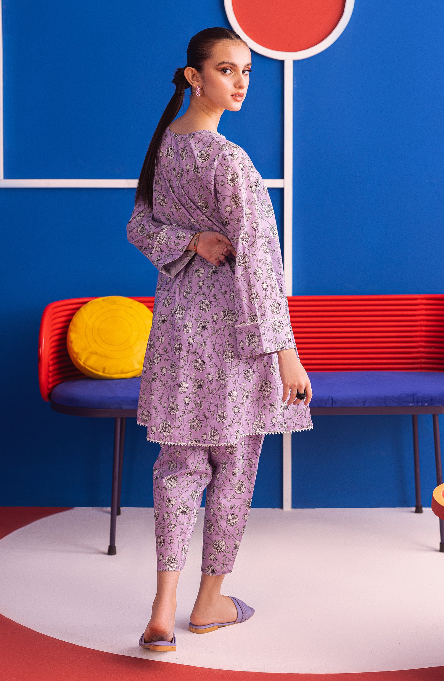 NW-MS-P-23-014 LILAC CAMBRIC  READY TO WEAR SHIRT PANTS