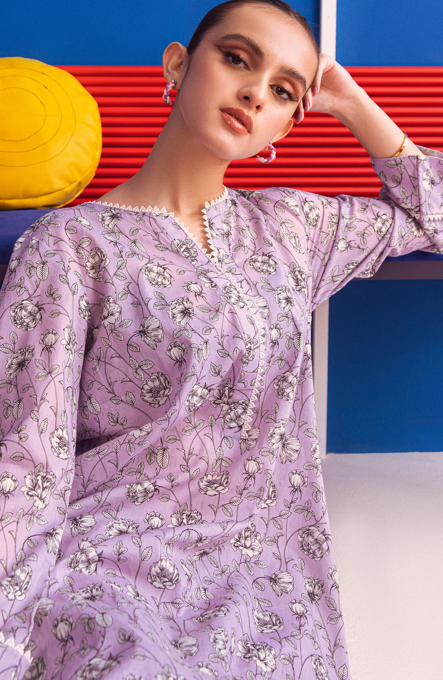 NW-MS-P-23-014 LILAC CAMBRIC  READY TO WEAR SHIRT PANTS