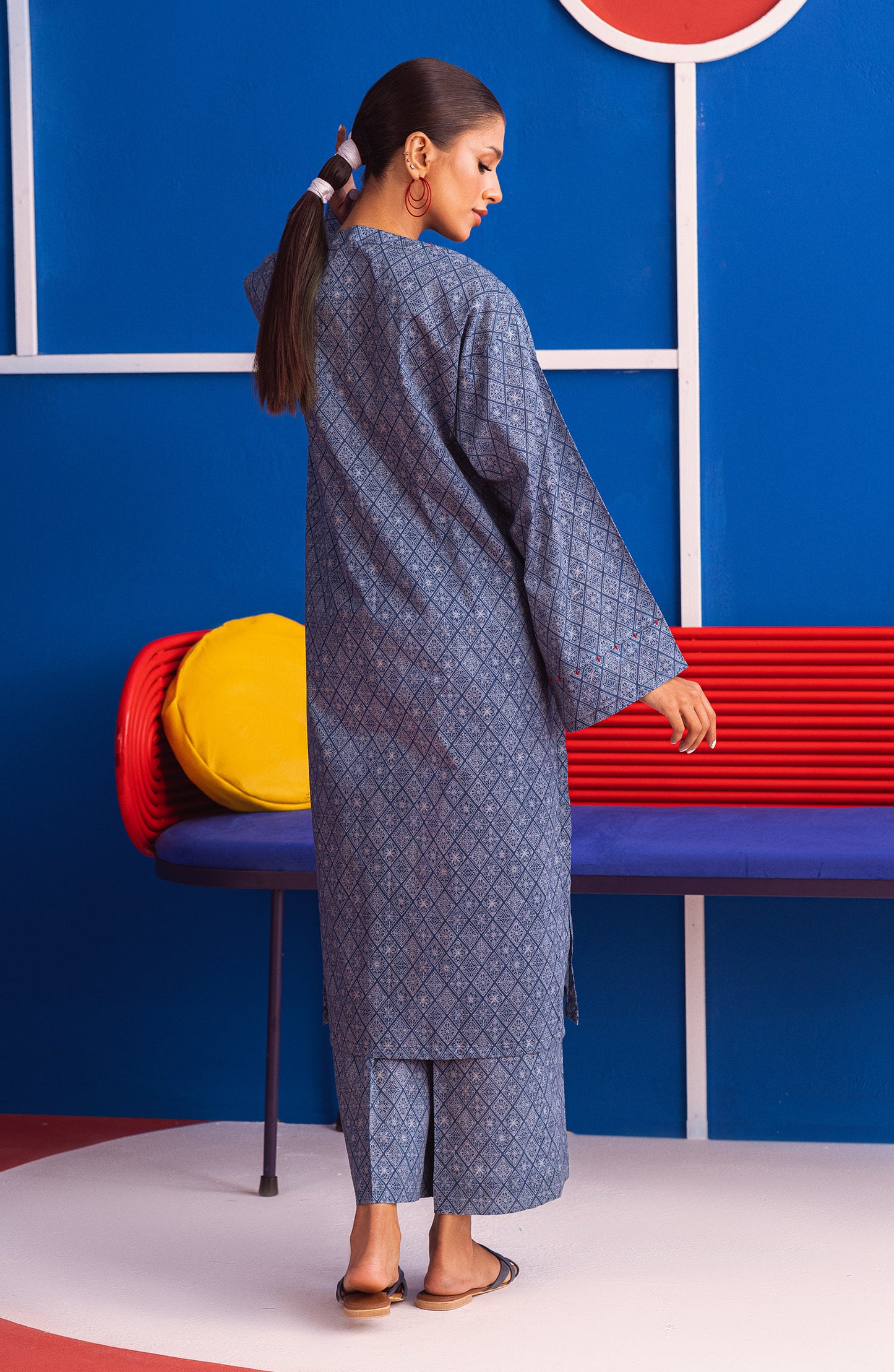 NW-MS-P-23-033 BLUE CAMBRIC  READY TO WEAR SHIRT PANTS