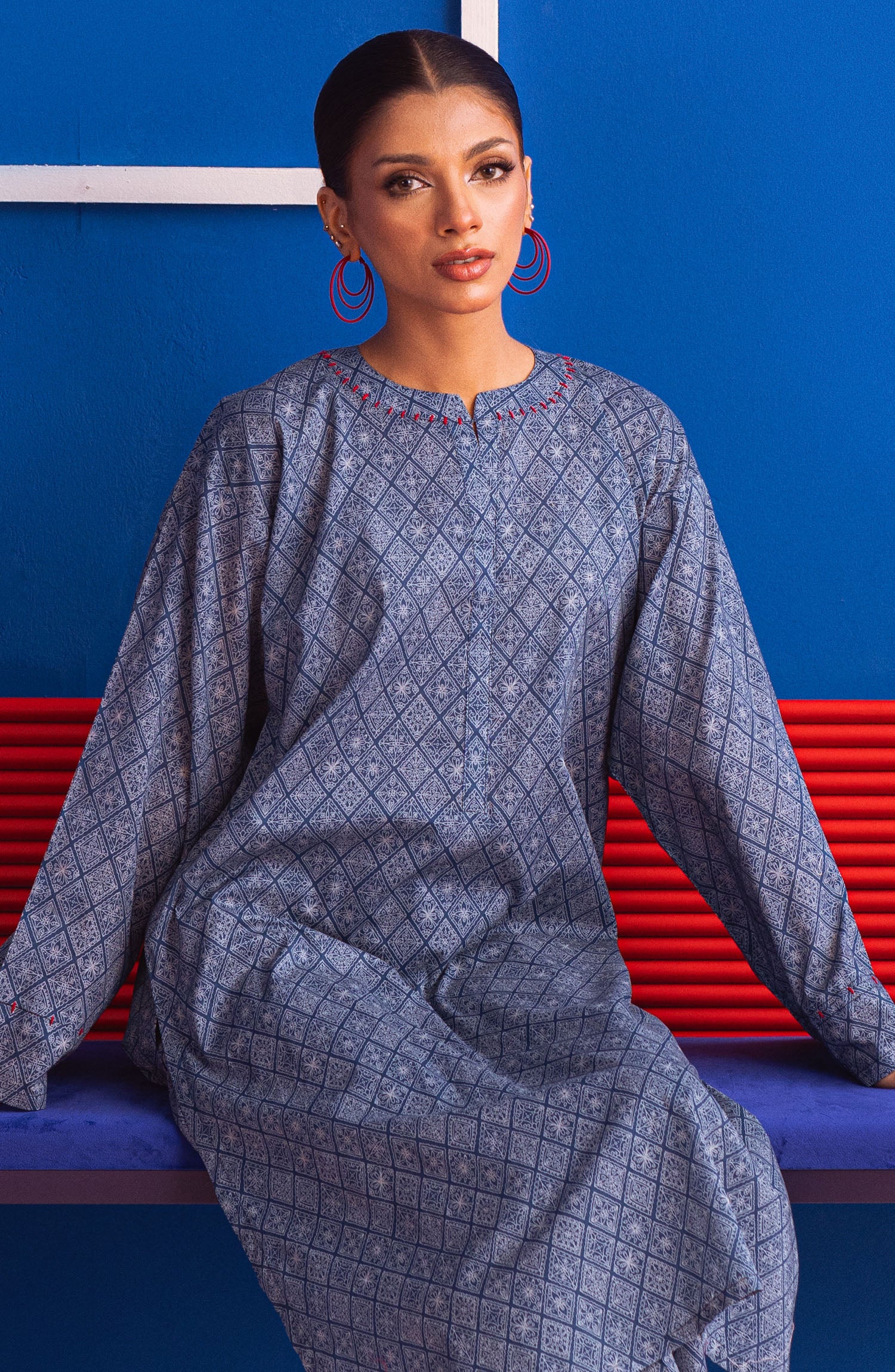 NW-MS-P-23-033 BLUE CAMBRIC  READY TO WEAR SHIRT PANTS
