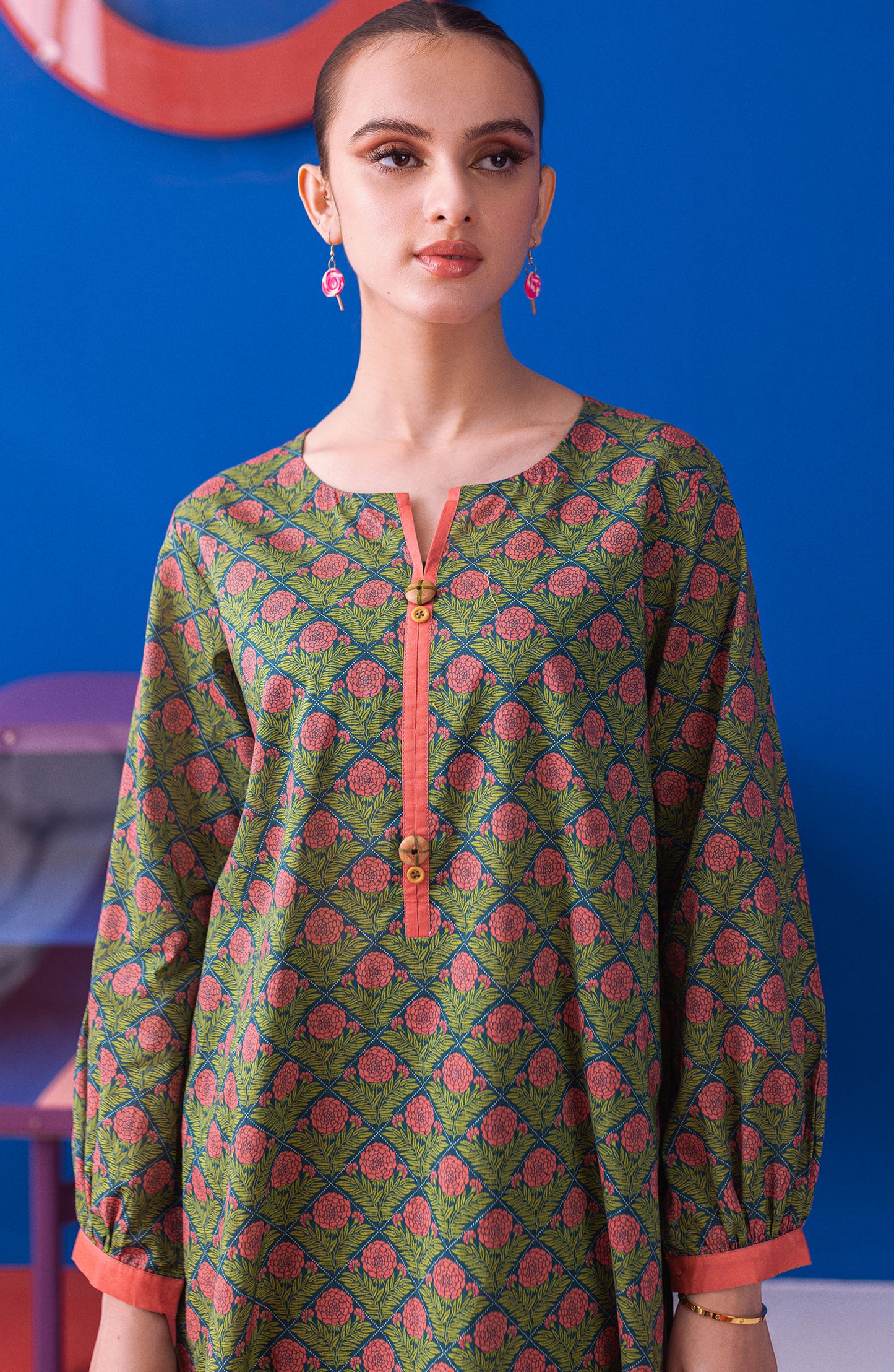 NW-MS-P-23-030 GREEN CAMBRIC  READY TO WEAR SHIRT PANTS