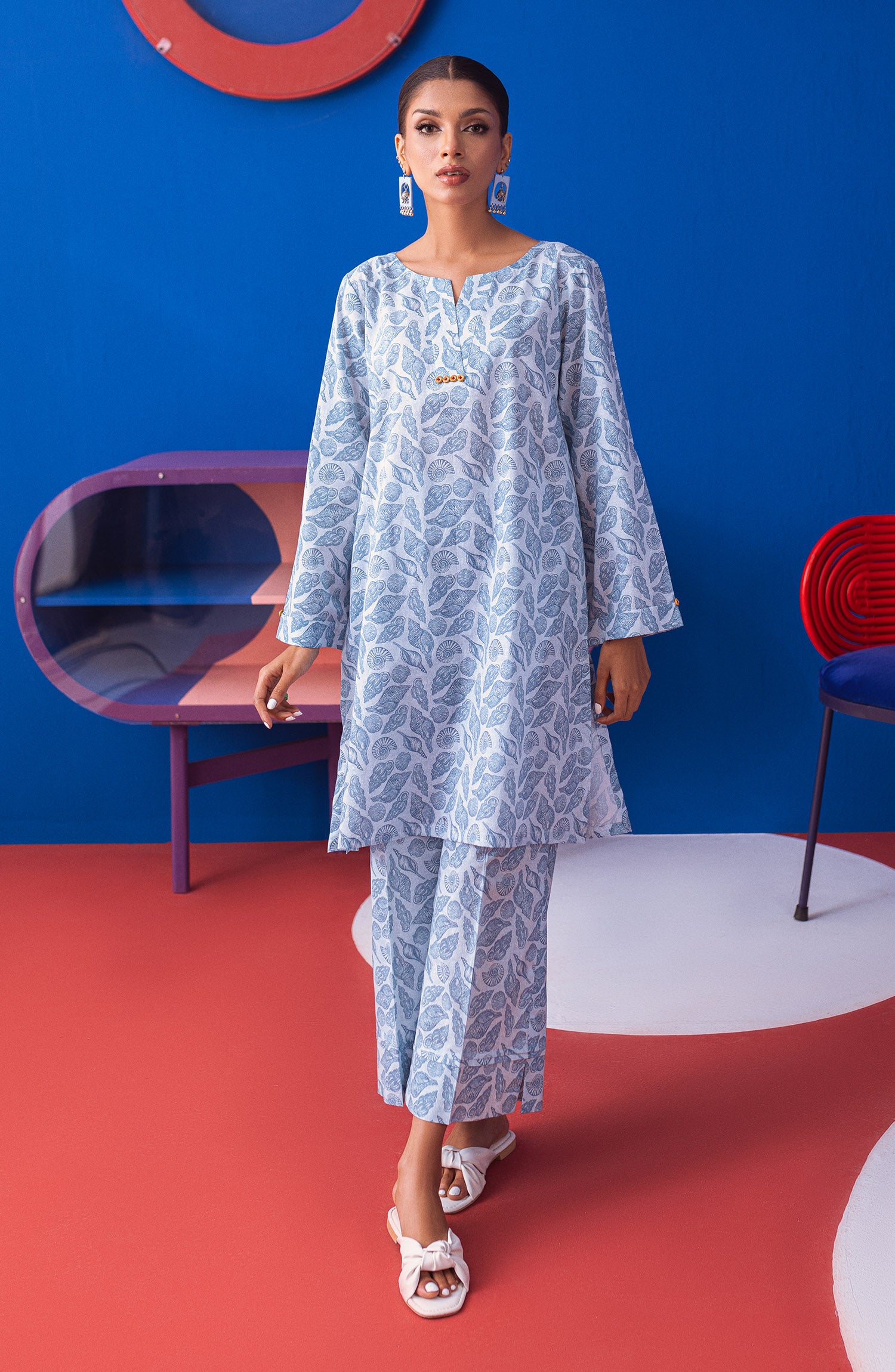 NW-MS-P-23-022 BLUE CAMBRIC  READY TO WEAR SHIRT PANTS