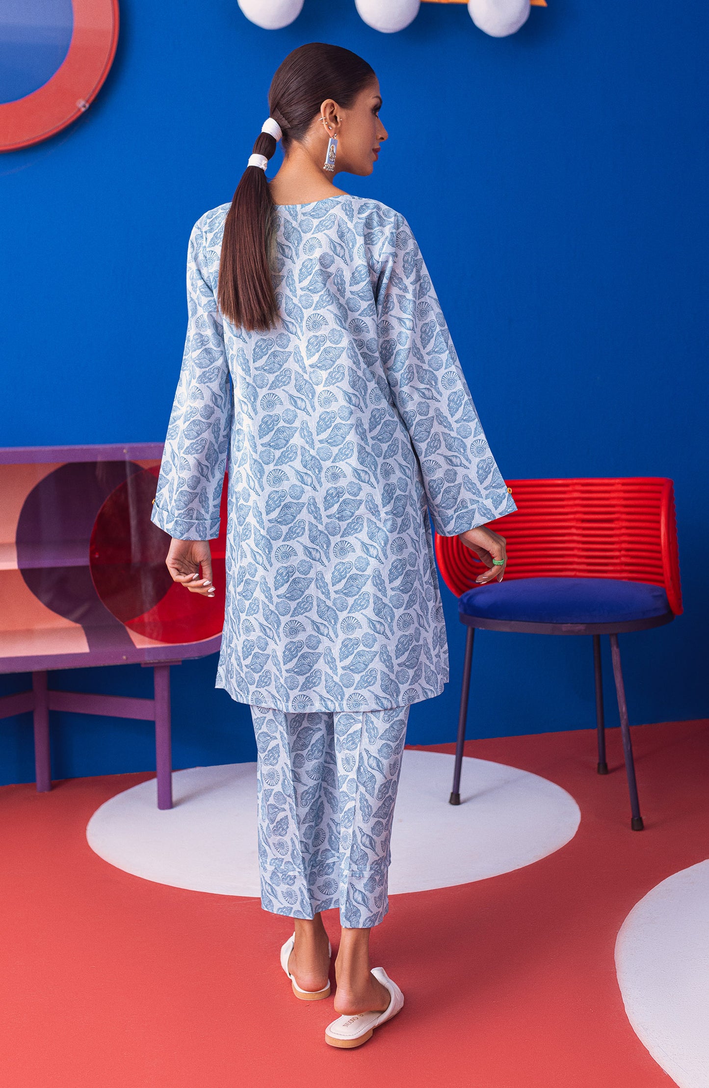 NW-MS-P-23-022 BLUE CAMBRIC  READY TO WEAR SHIRT PANTS