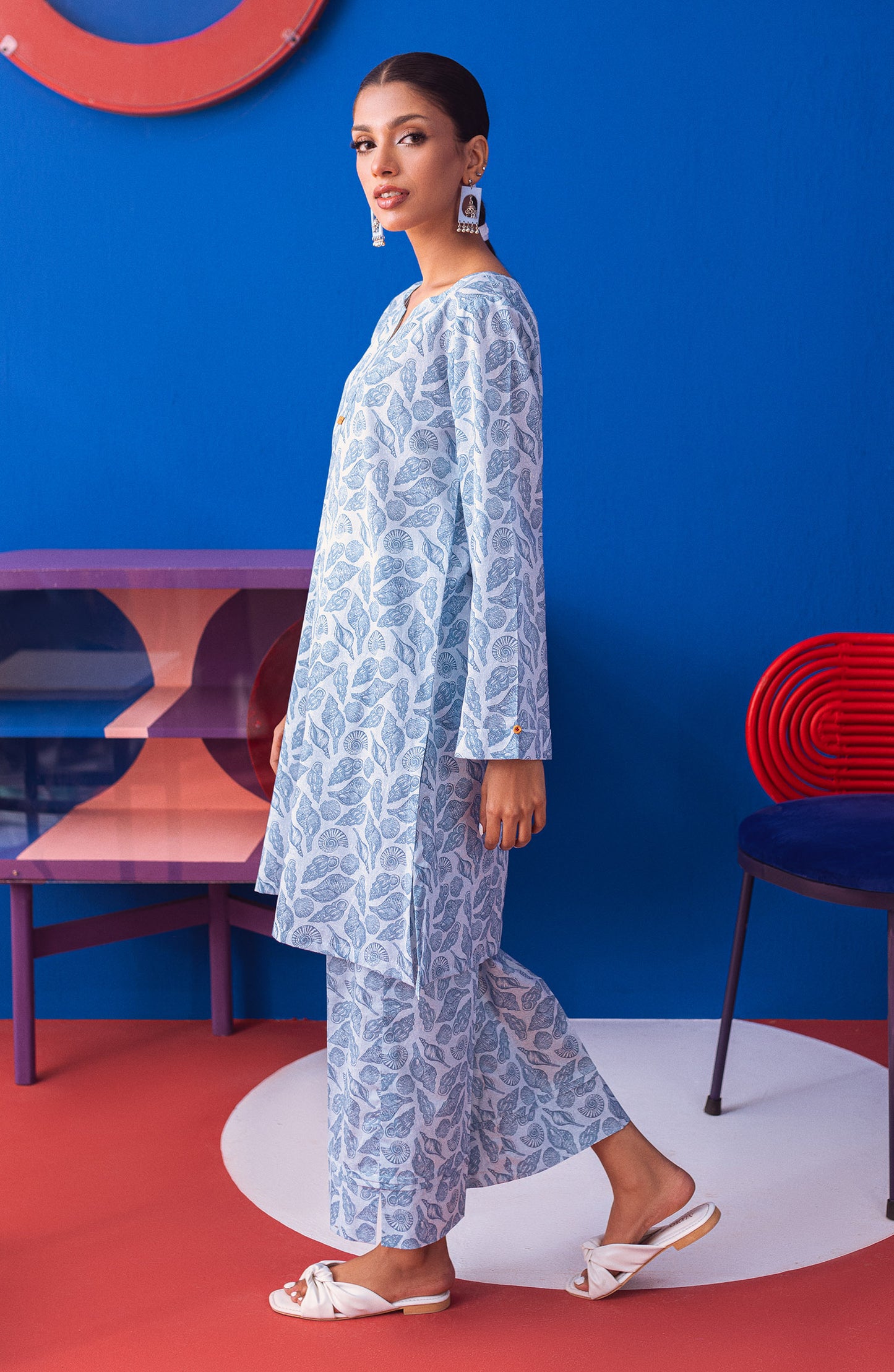 NW-MS-P-23-022 BLUE CAMBRIC  READY TO WEAR SHIRT PANTS