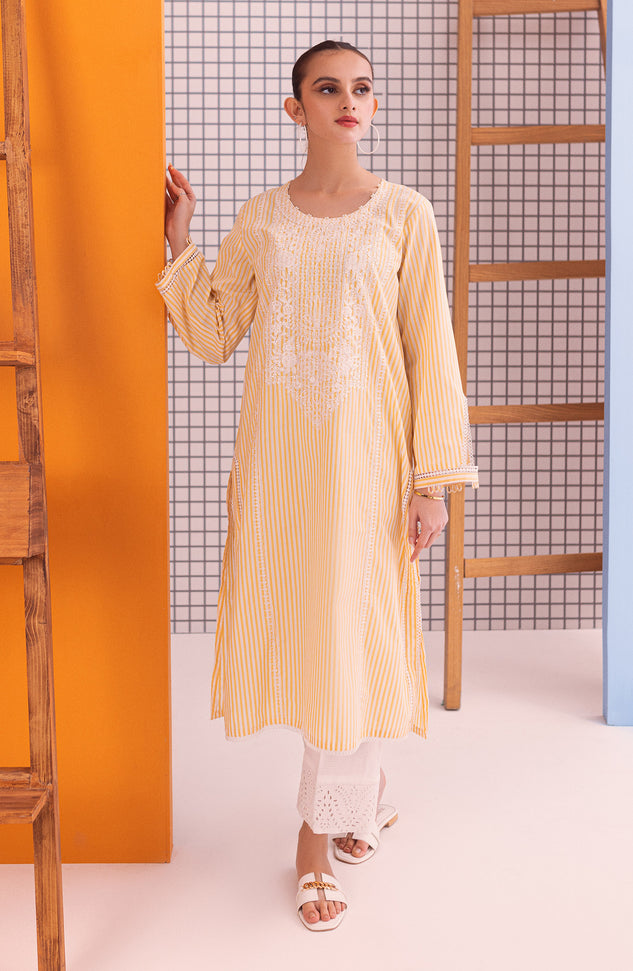 NHC-S-23-005 YELLOW COTTON SCSHIRT READY TO WEAR SHIRT