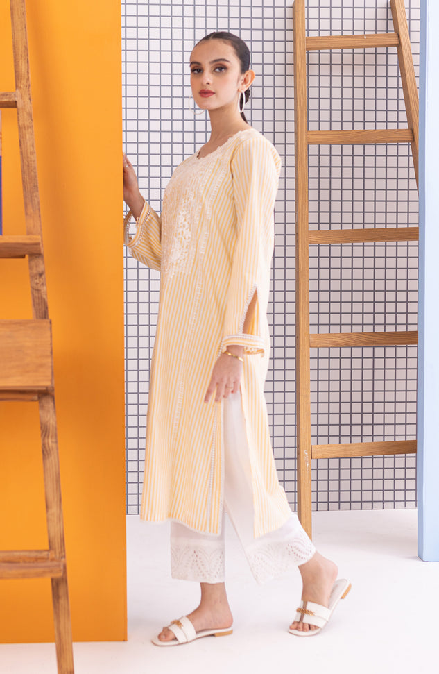 NHC-S-23-005 YELLOW COTTON SCSHIRT READY TO WEAR SHIRT