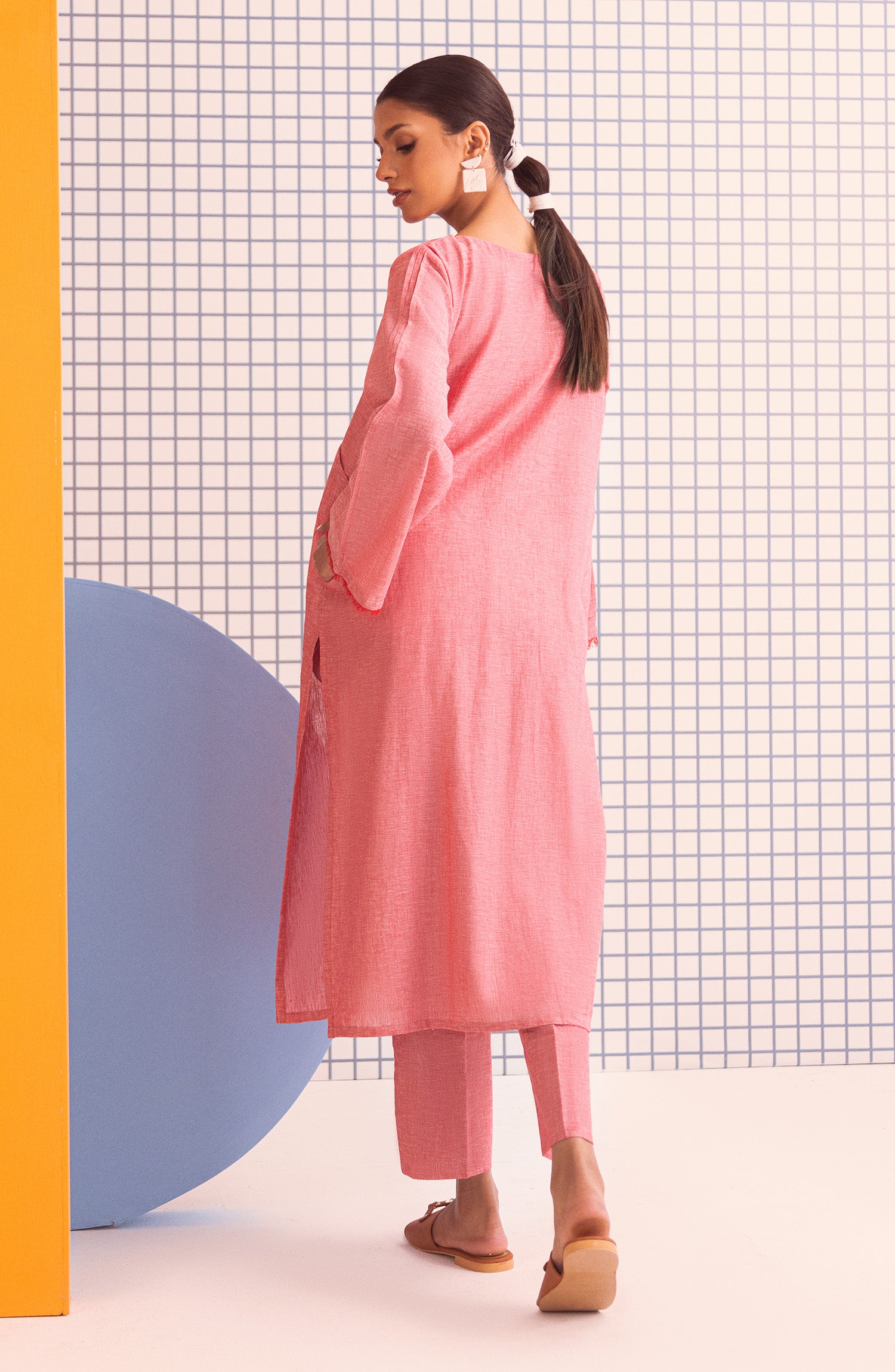 NW-MS-PL-23-001 PINK COTTON  READY TO WEAR SHIRT PANTS