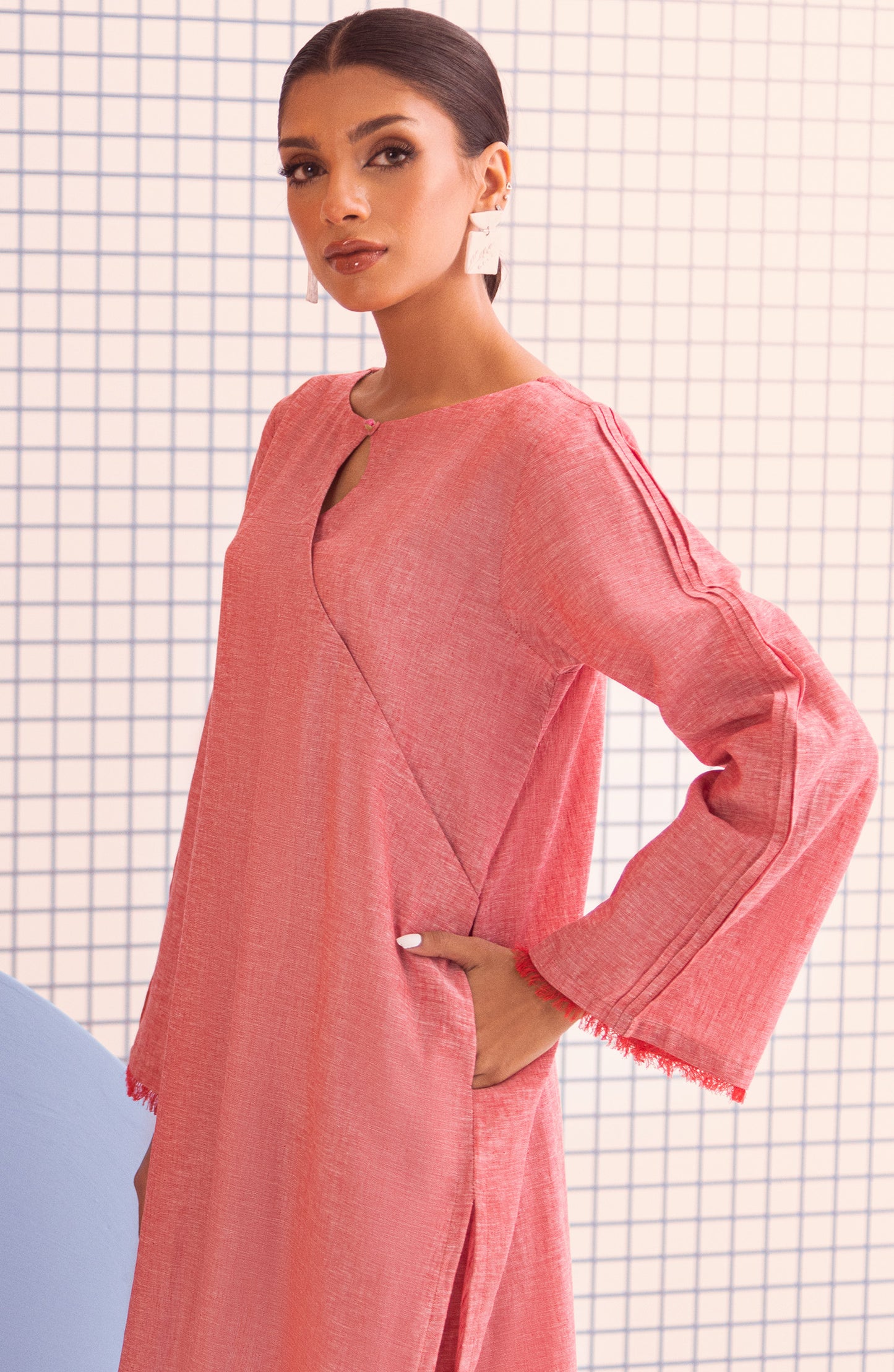 NW-MS-PL-23-001 PINK COTTON  READY TO WEAR SHIRT PANTS