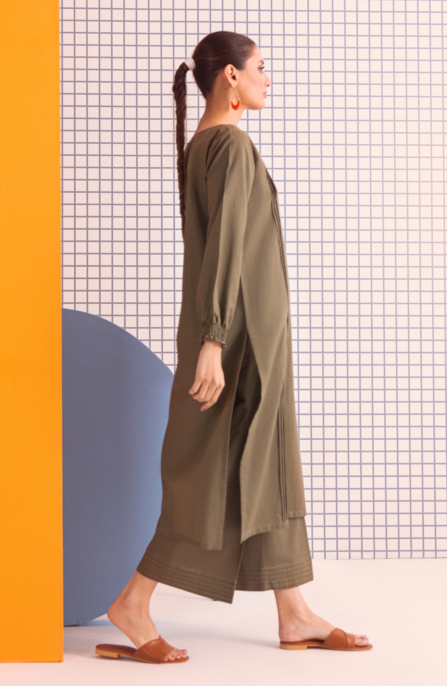 NW-MS-PL-23-002 GREEN COTTON  READY TO WEAR SHIRT PANTS