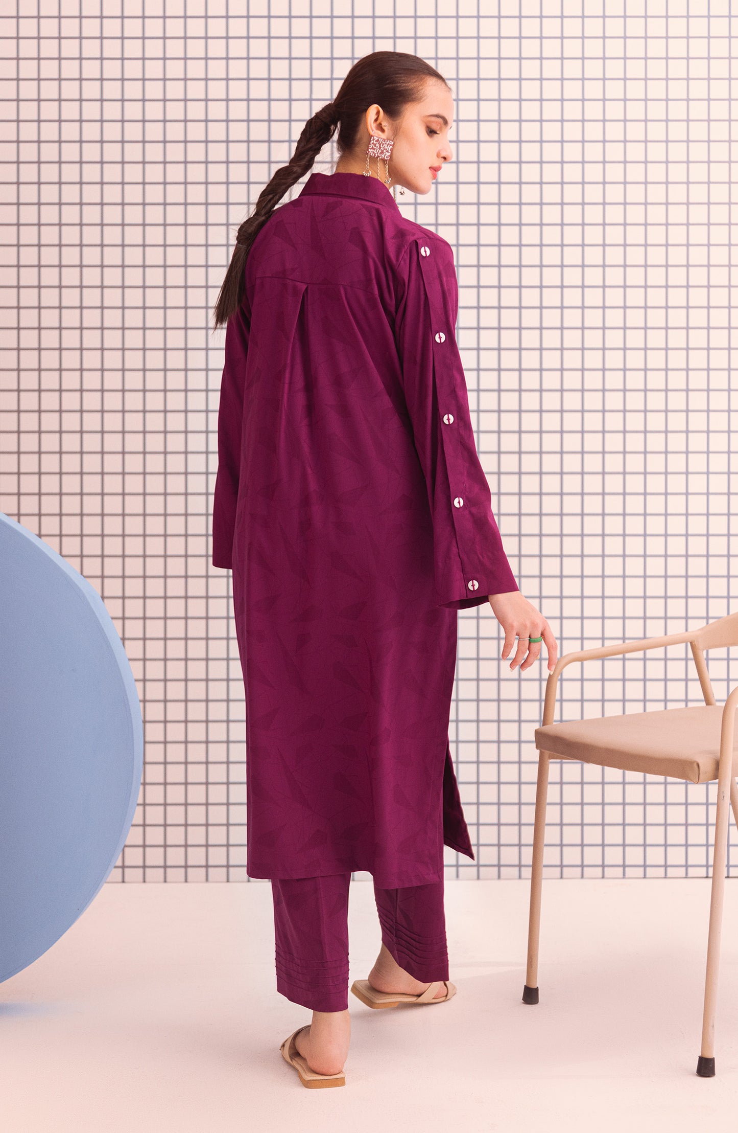 NW-MS-PL-23-003 MEGANTA JACQUARD  READY TO WEAR SHIRT PANTS