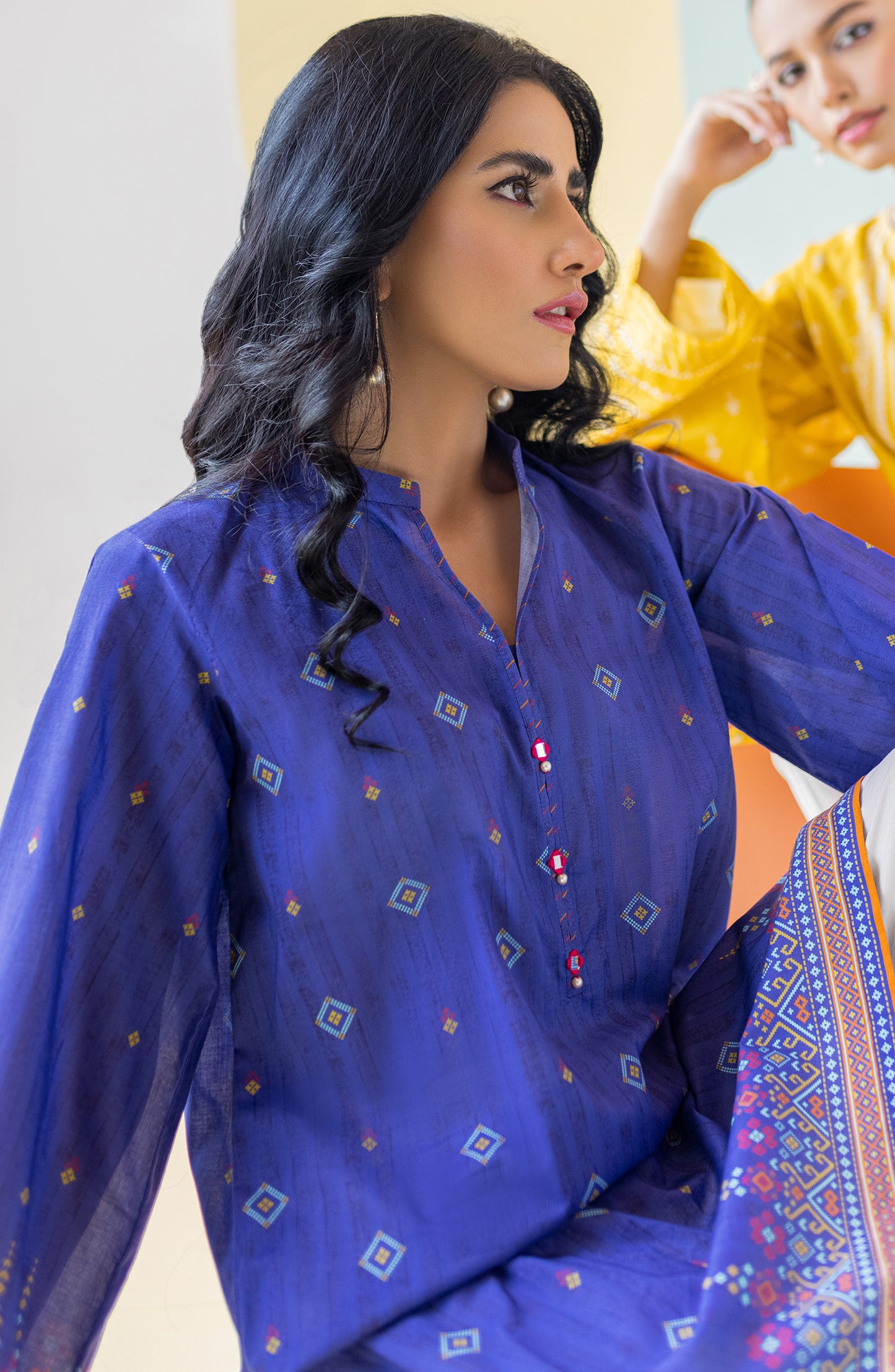 HCS-S-22-083 BLUE LAWN SCSHIRT READY TO WEAR SHIRT