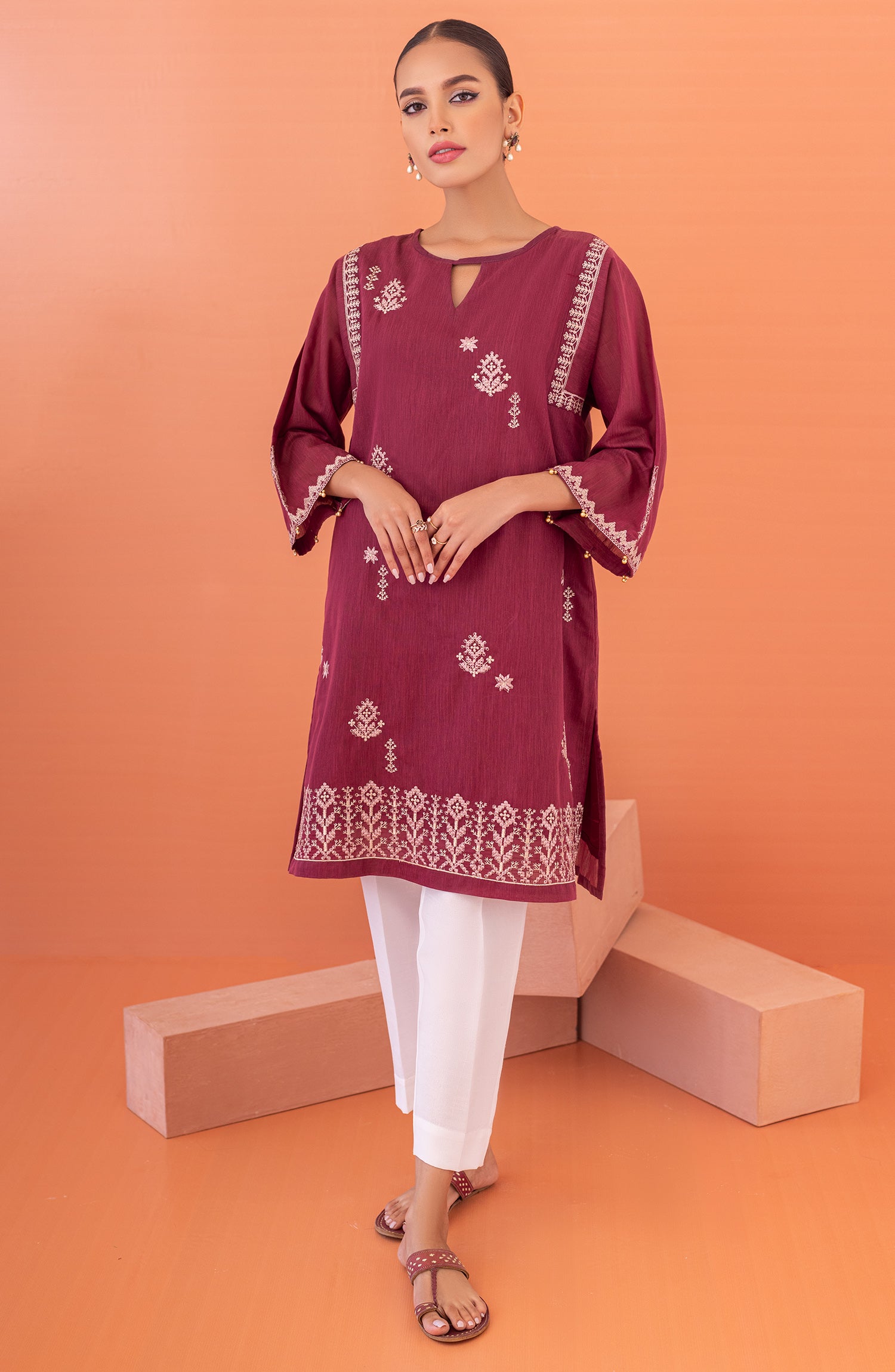 NRHC-133/S MAROON PAPER COTTON SCSHIRT READY TO WEAR SHIRT