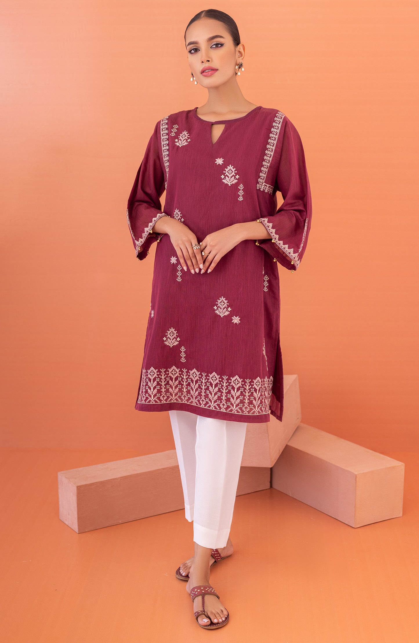 NRHC-133/S MAROON PAPER COTTON SCSHIRT READY TO WEAR SHIRT