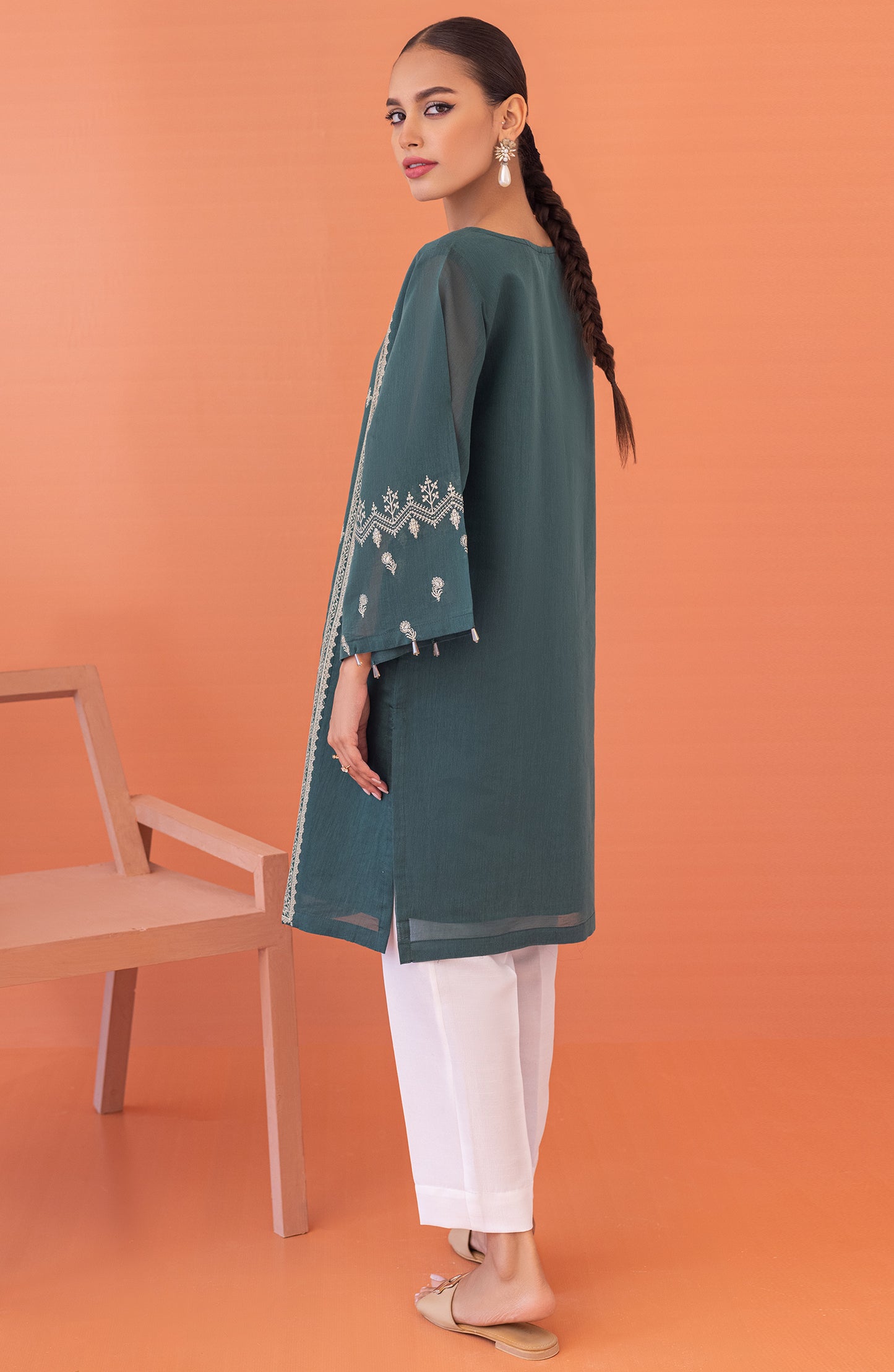 NRHC-132 GREEN PAPER COTTON SCSHIRT READY TO WEAR SHIRT