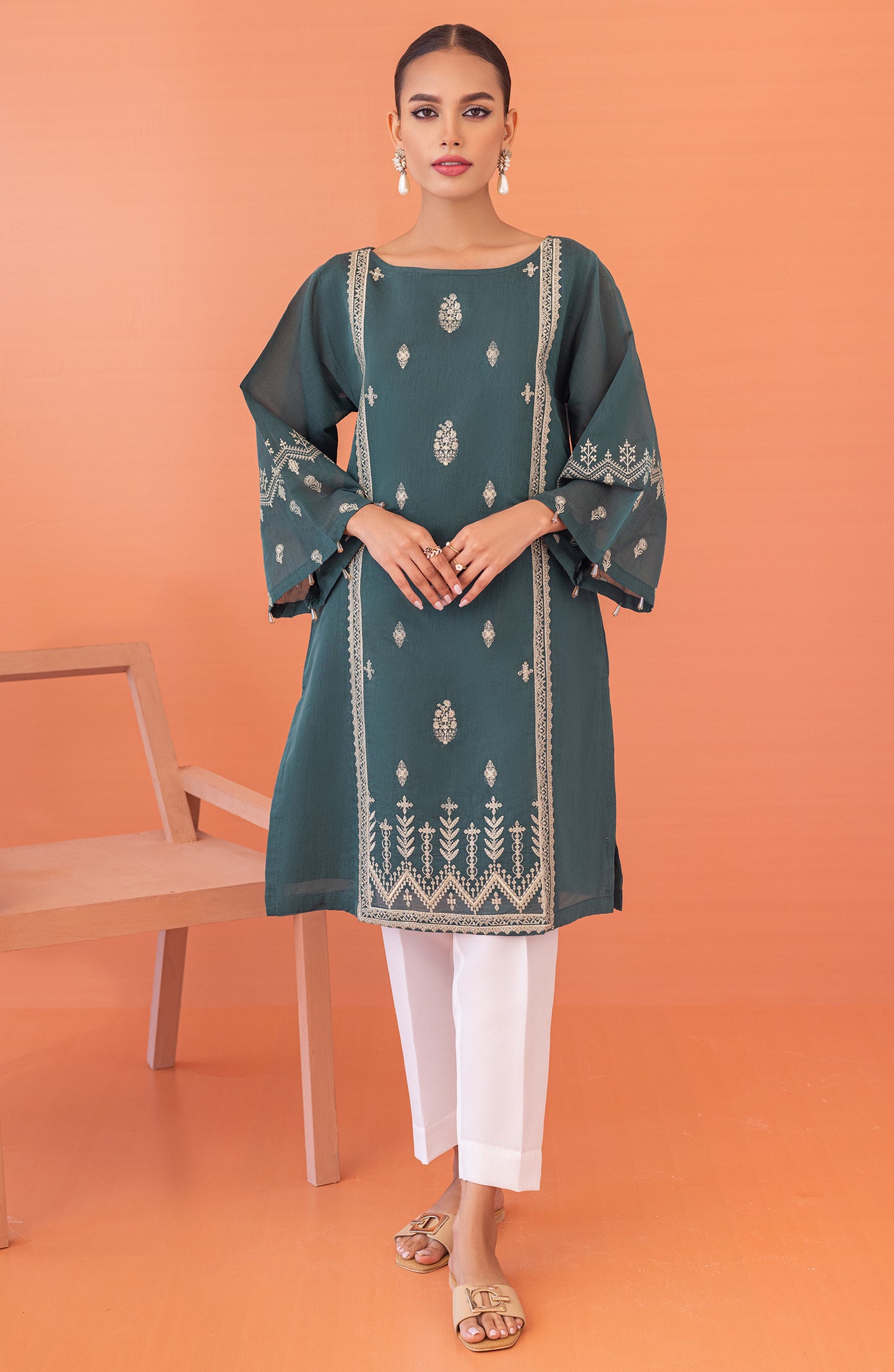 NRHC-132 GREEN PAPER COTTON SCSHIRT READY TO WEAR SHIRT