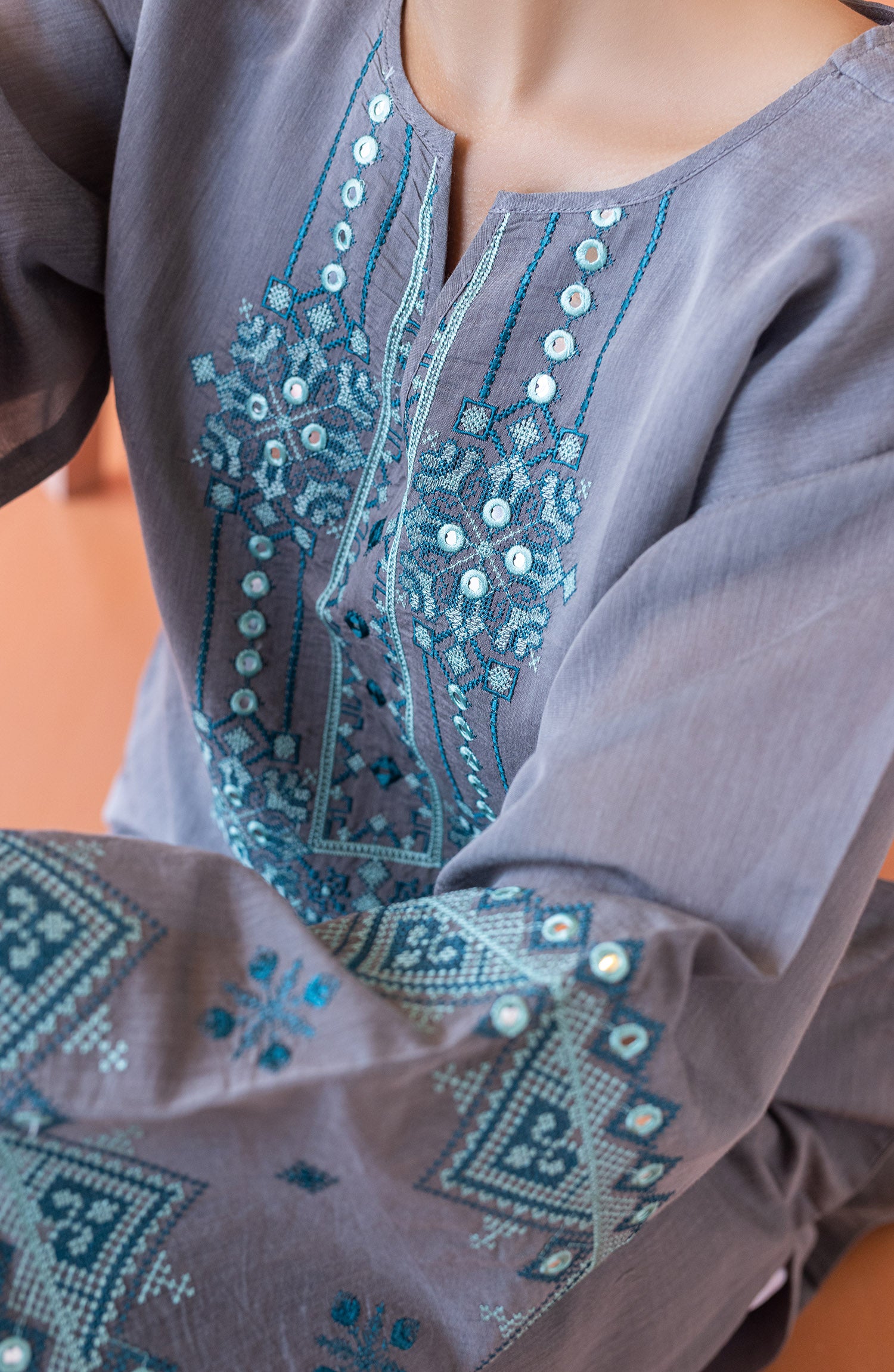 NRHC-137/S GREY PAPER COTTON SCSHIRT READY TO WEAR SHIRT