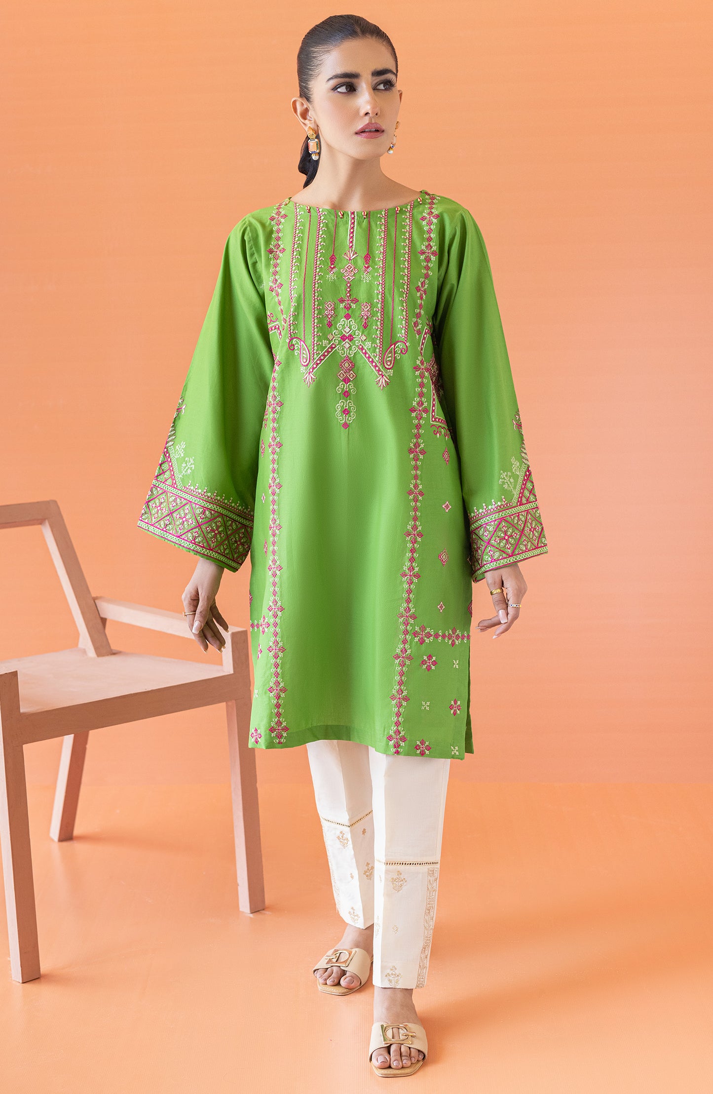 NRHC-141/S GREEN PAPER COTTON SCSHIRT READY TO WEAR SHIRT