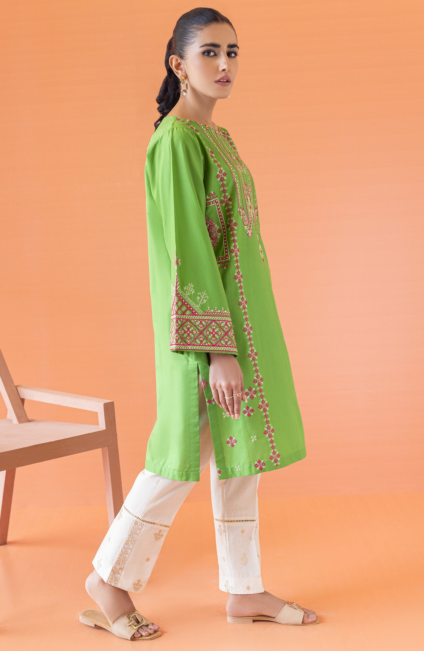NRHC-141/S GREEN PAPER COTTON SCSHIRT READY TO WEAR SHIRT