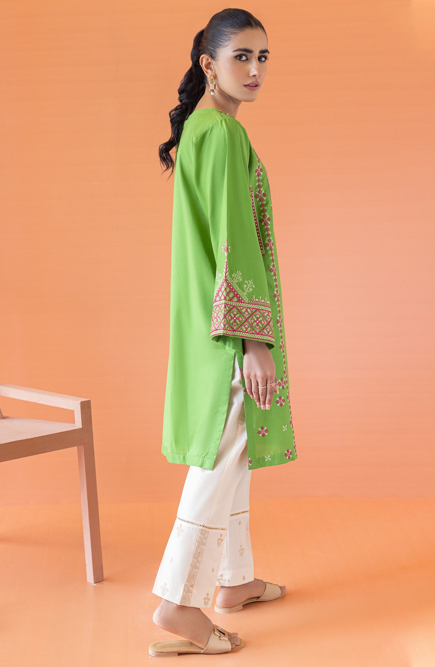 NRHC-141/S GREEN PAPER COTTON SCSHIRT READY TO WEAR SHIRT