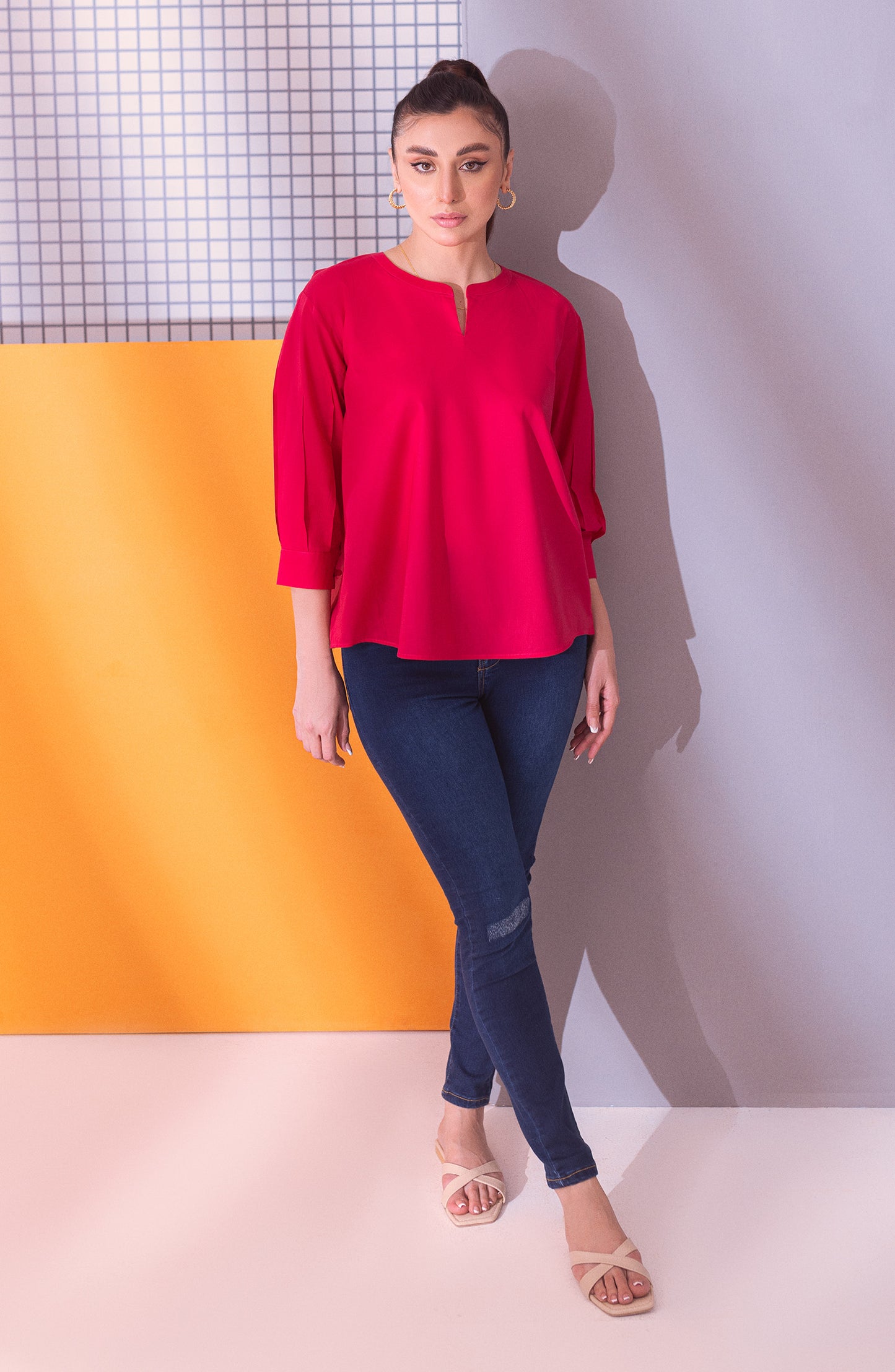 NW-CT-PL-23-004 PINK CAMBRIC SCSHIRT READY TO WEAR SHIRT