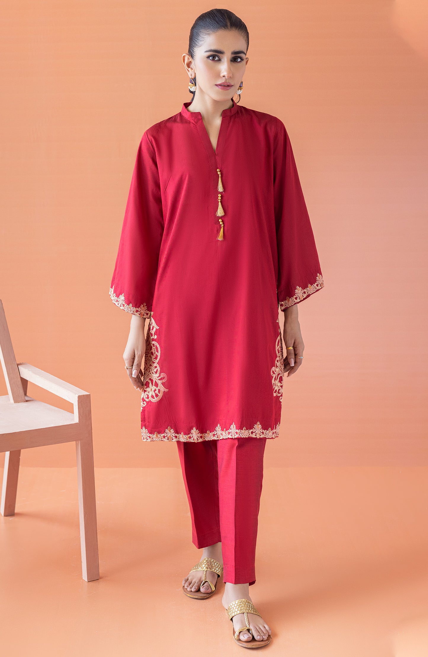 NRHC-129/S MAROON FANCY  READY TO WEAR SHIRT PANTS