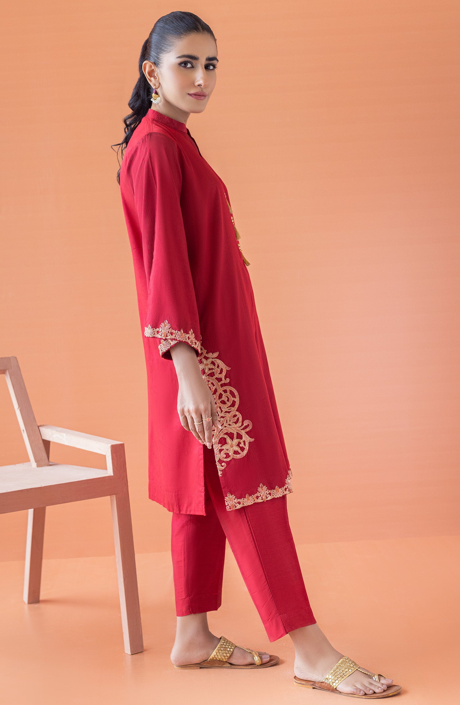 NRHC-129/S MAROON FANCY  READY TO WEAR SHIRT PANTS