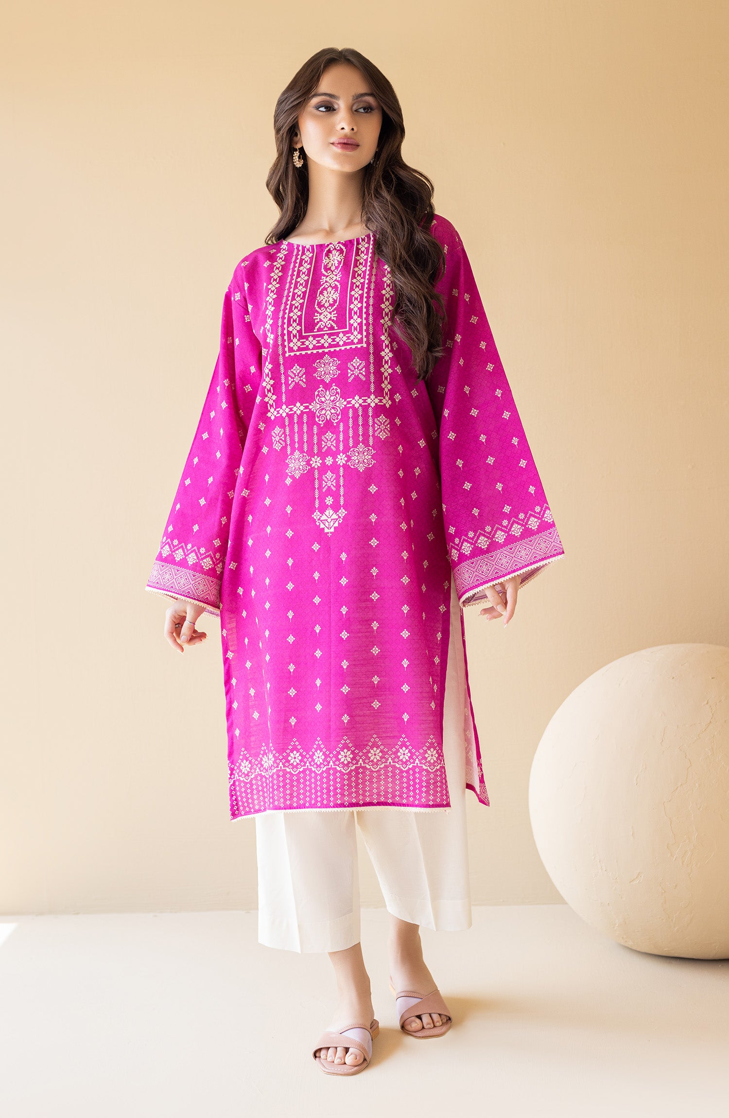 HCS-S-22-093 PINK KHADDAR SCSHIRT READY TO WEAR SHIRT