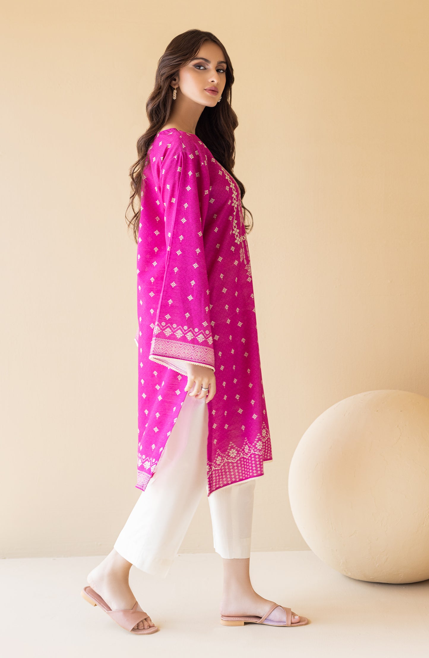 HCS-S-22-093 PINK KHADDAR SCSHIRT READY TO WEAR SHIRT