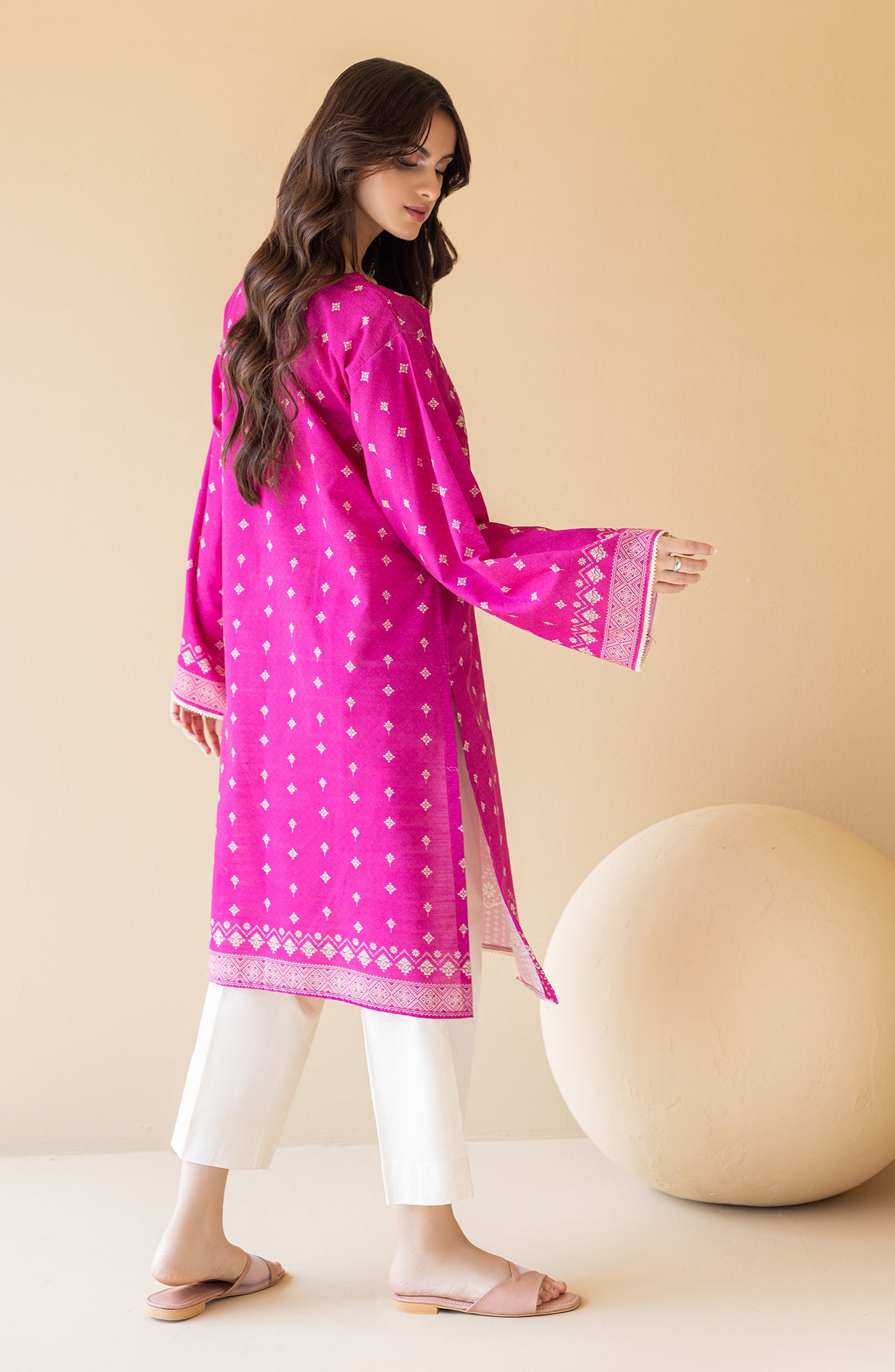 HCS-S-22-093 PINK KHADDAR SCSHIRT READY TO WEAR SHIRT