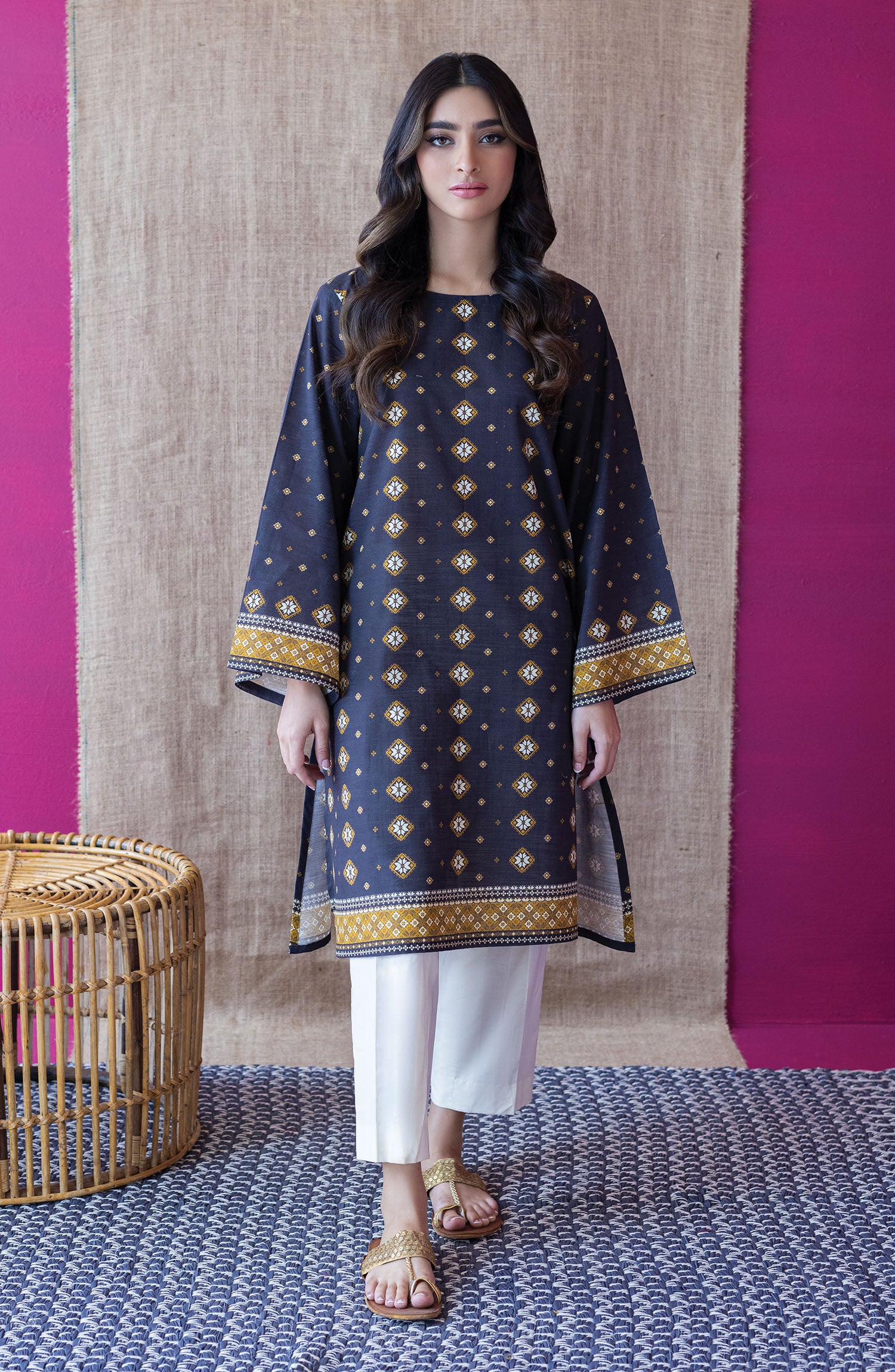 HCS-S-22-105/U BROWN KHADDAR SCSHIRT UNSTITCHED SHIRT